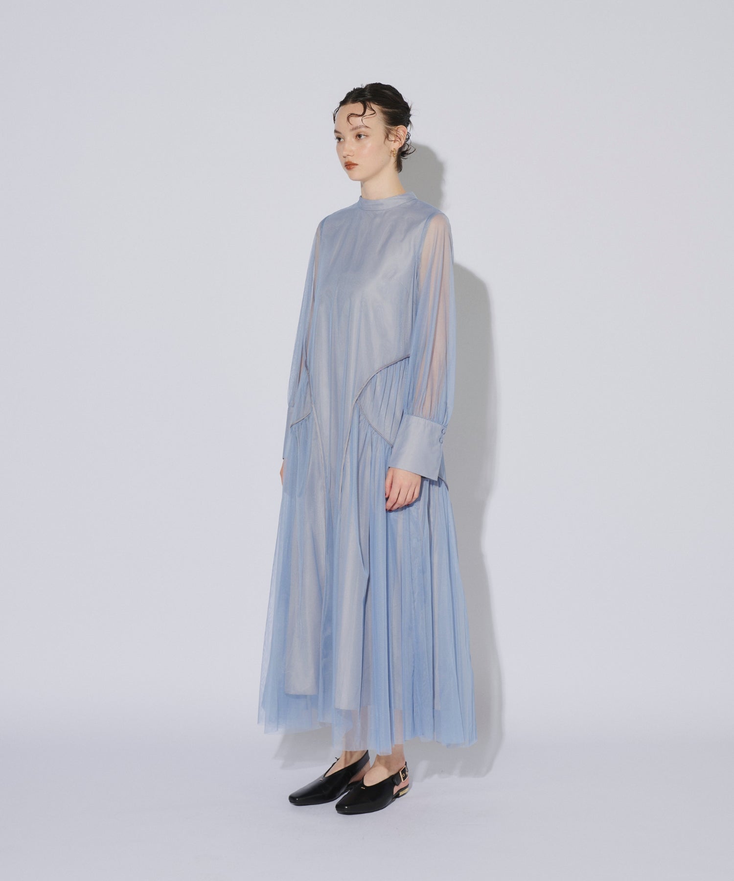 PIPING TULLE DRESS