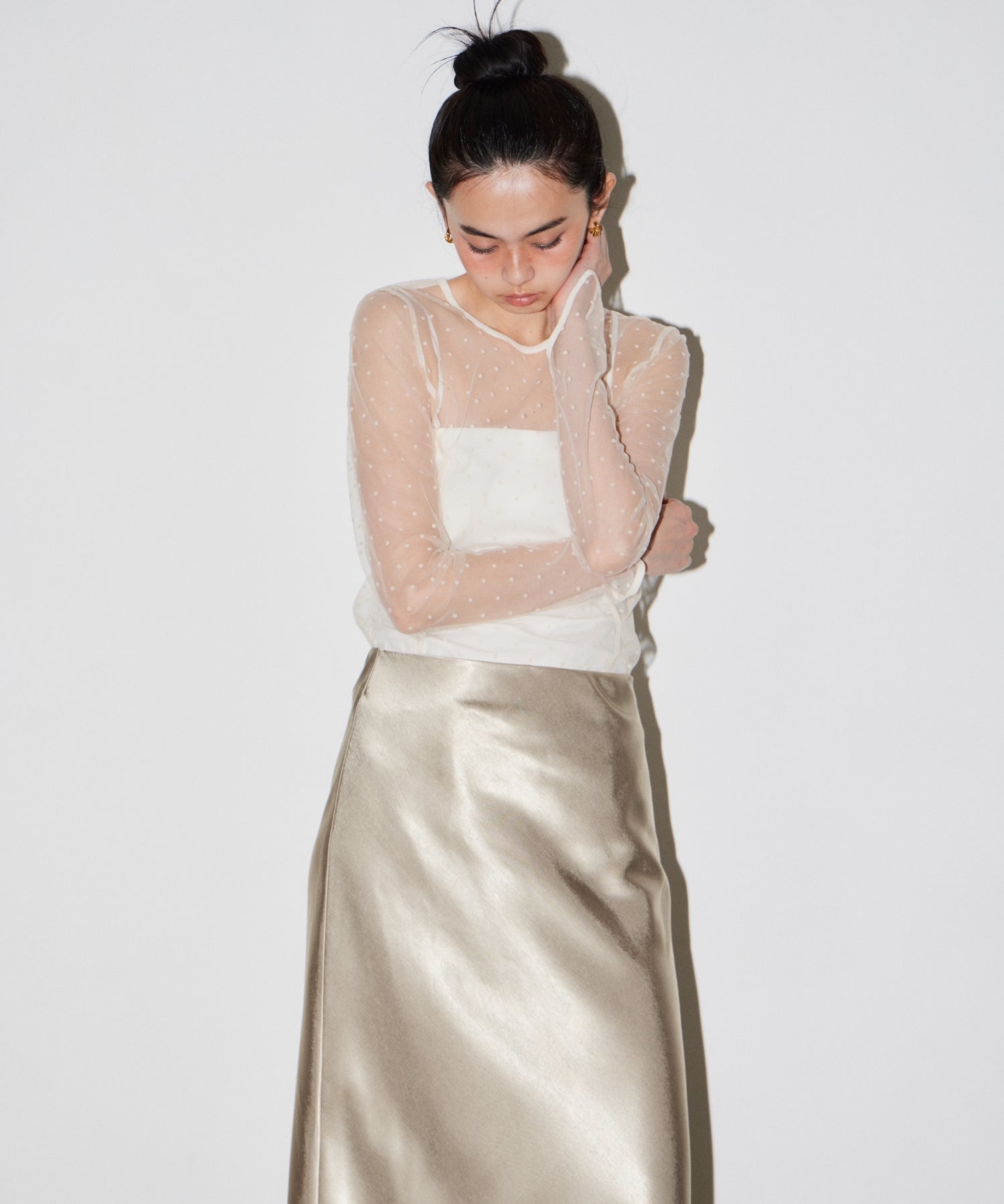 SATIN NARROW SKIRT SETUP
