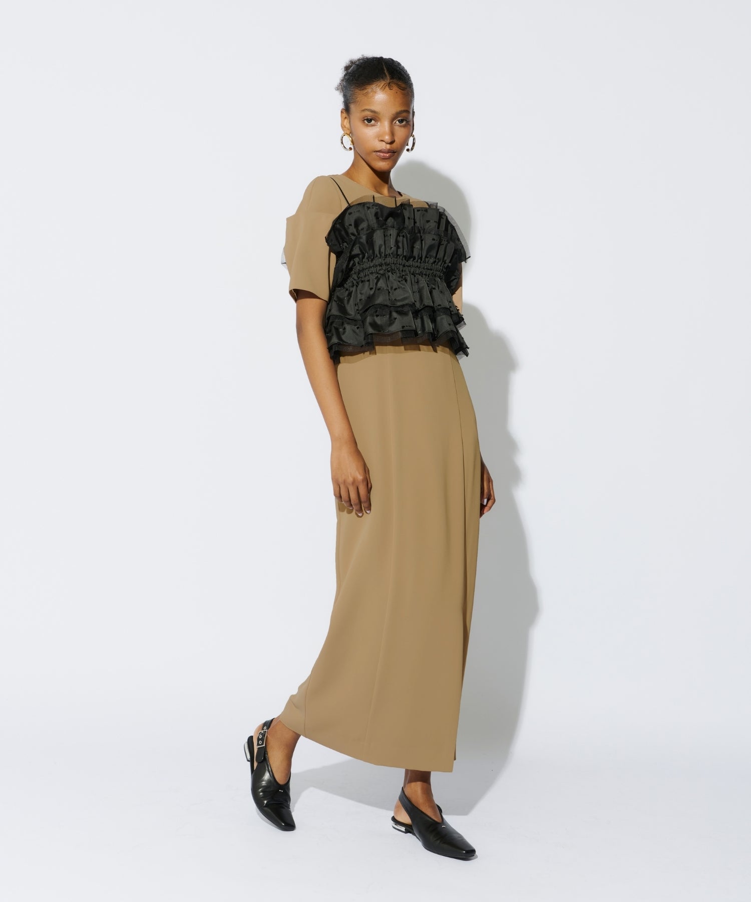 RIBBON JACQUARD BUSTIER DRESS