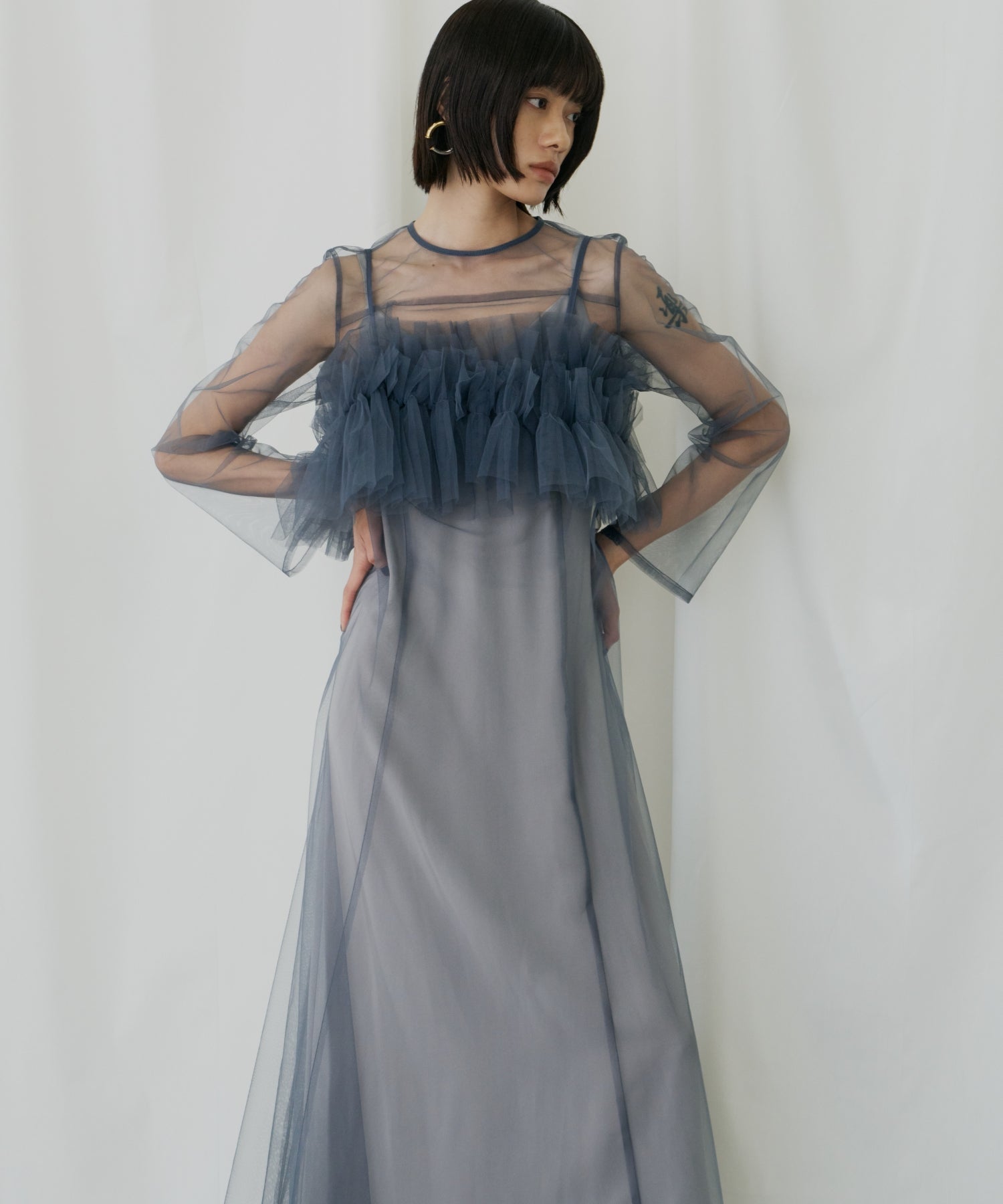 MULTIWAY VOLUME TULLE DRESS