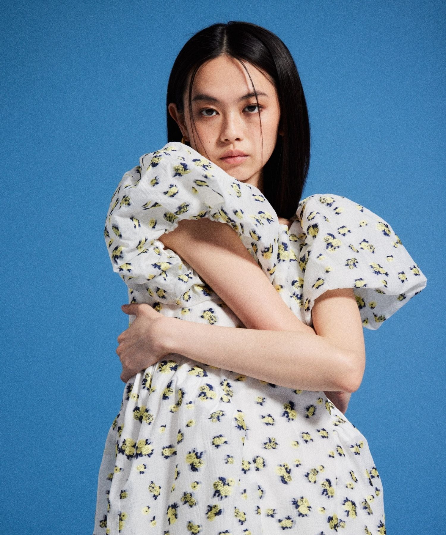 FLOWER JACQUARD FORME DRESS