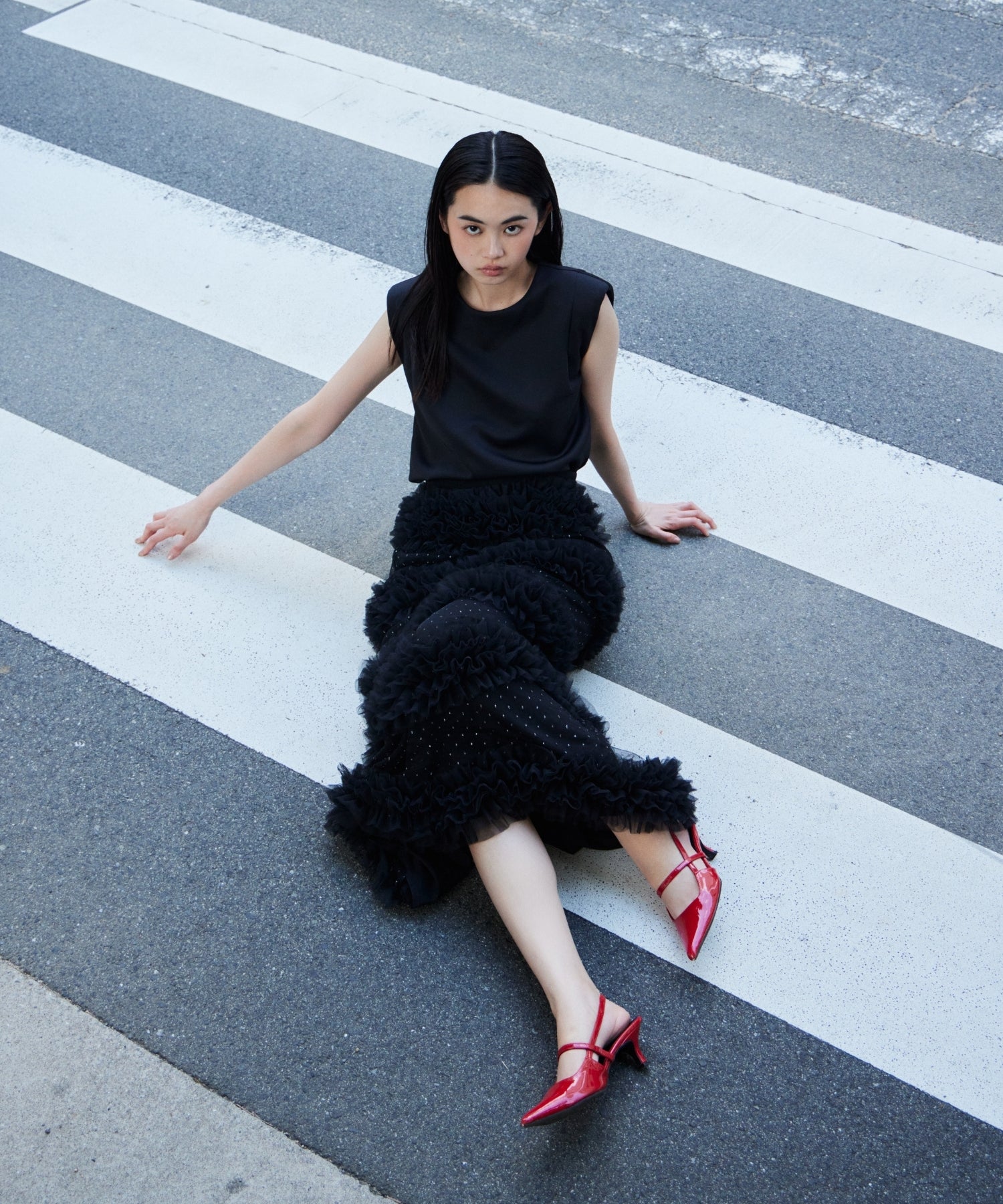 VOLUME TIERED DRESS