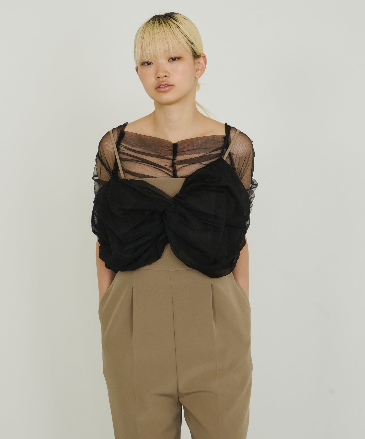 ANDRESD ツイステッドビスチェレイヤードトップス TWISTED BUSTIER LAYERED TOPS