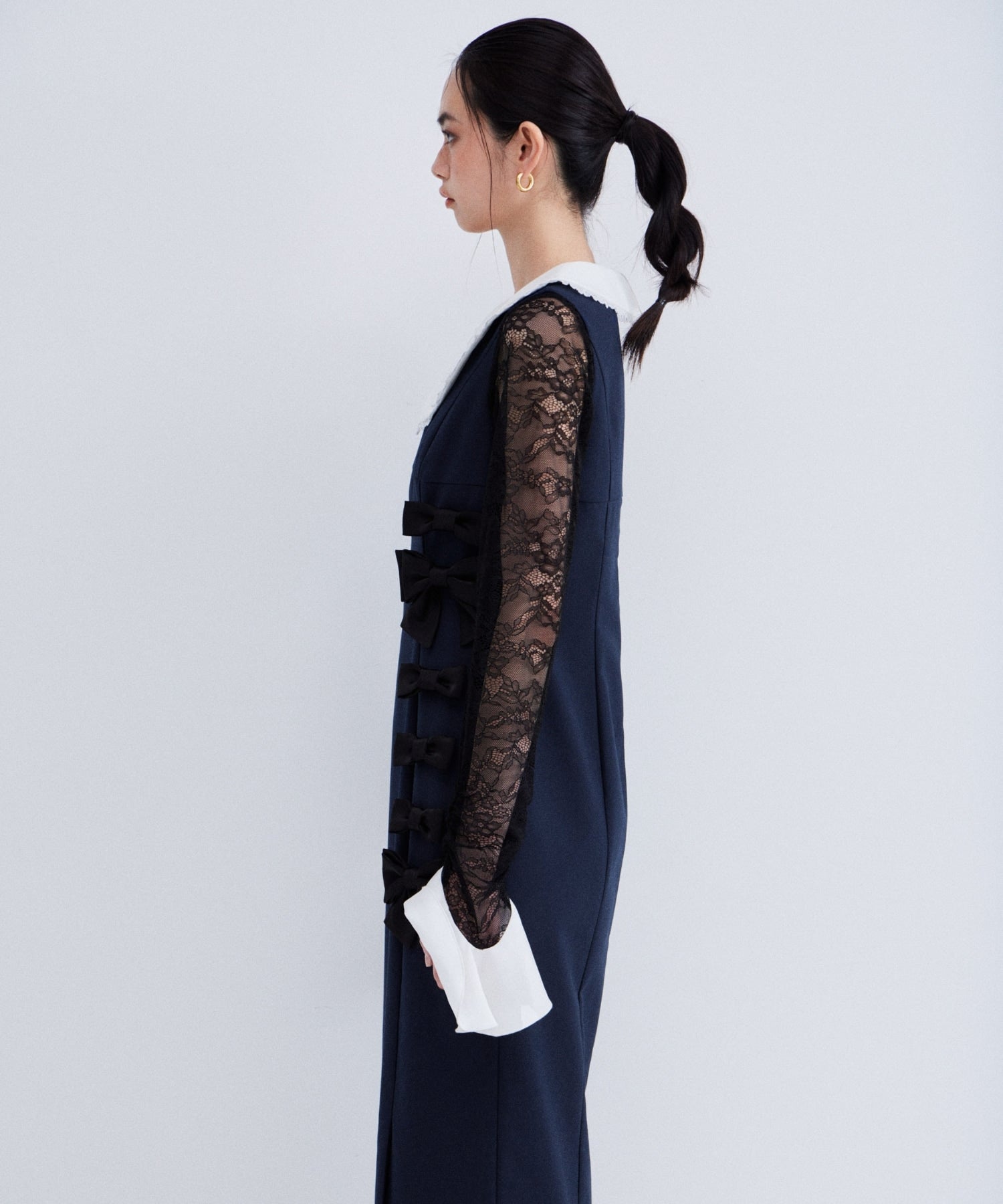 MIXED RIBBON LINE DRESS