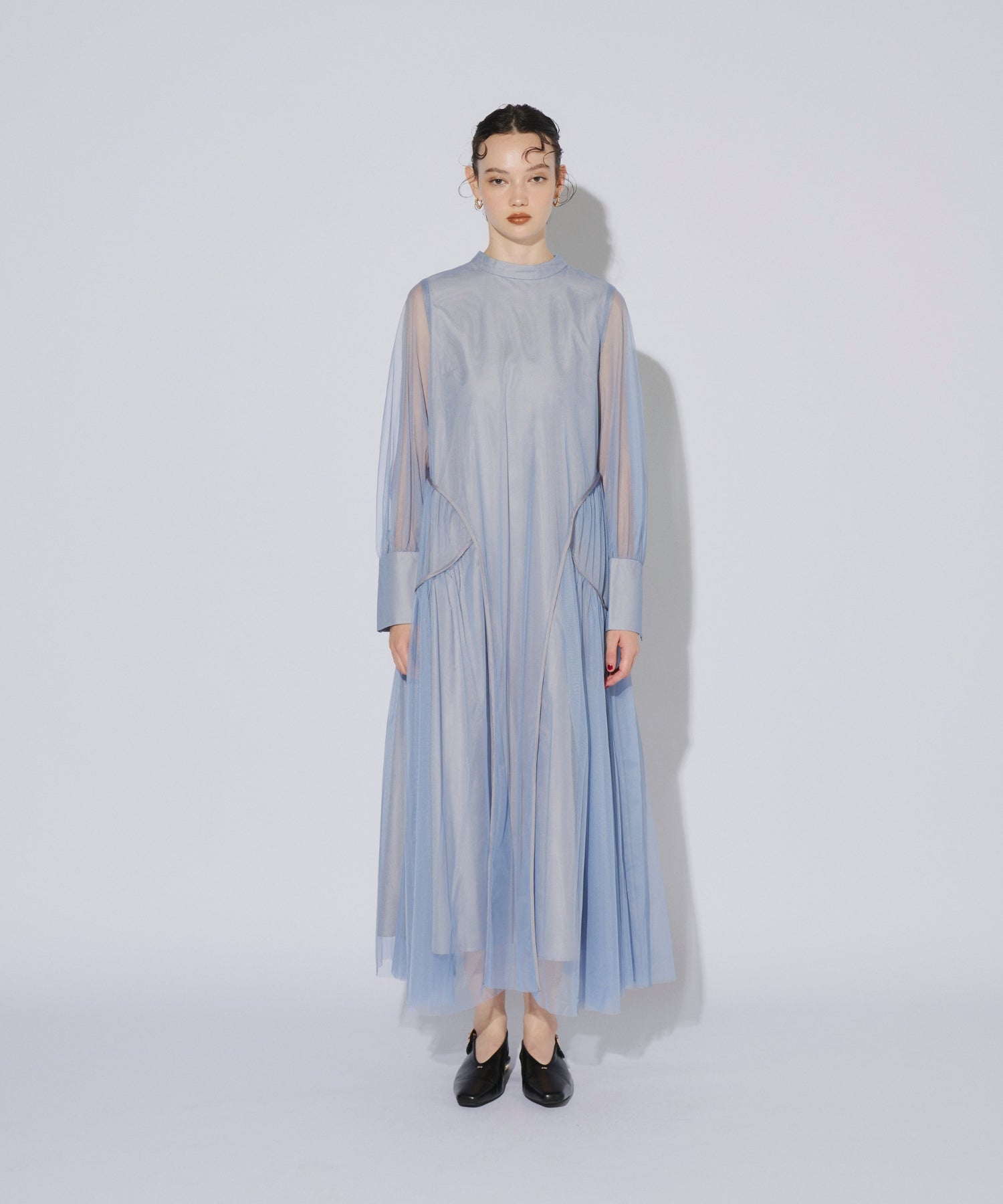 PIPING TULLE DRESS