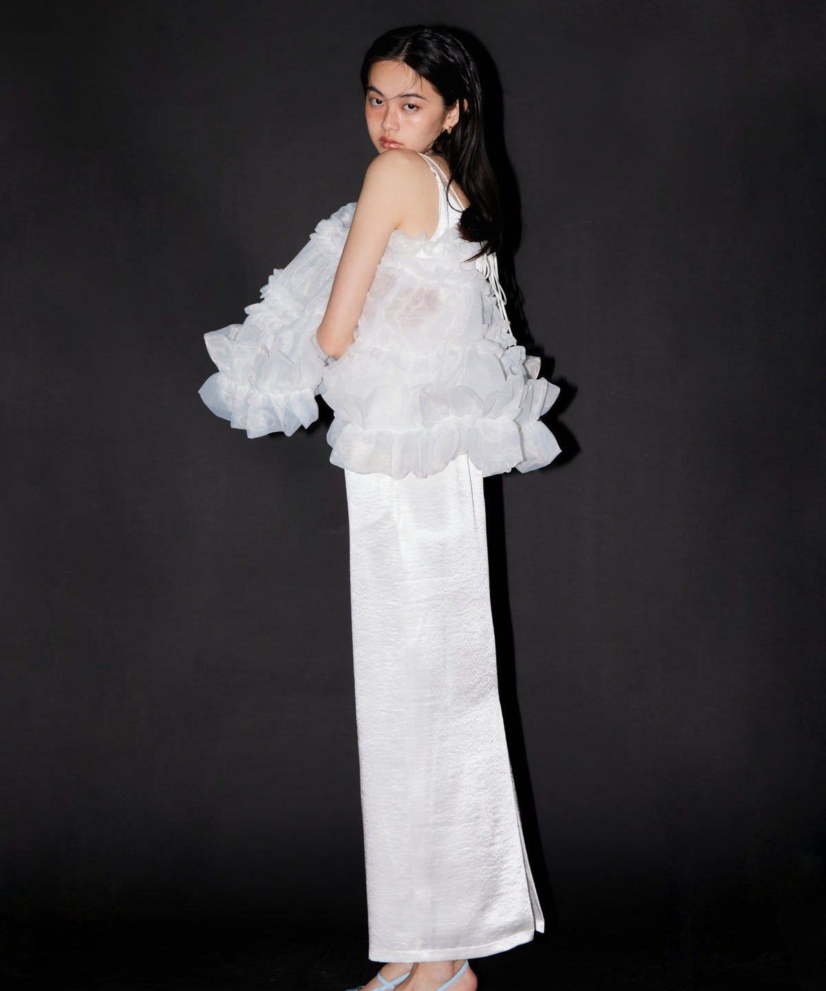【POPUP】ORGANZA FRILL BALLOON CAMI
