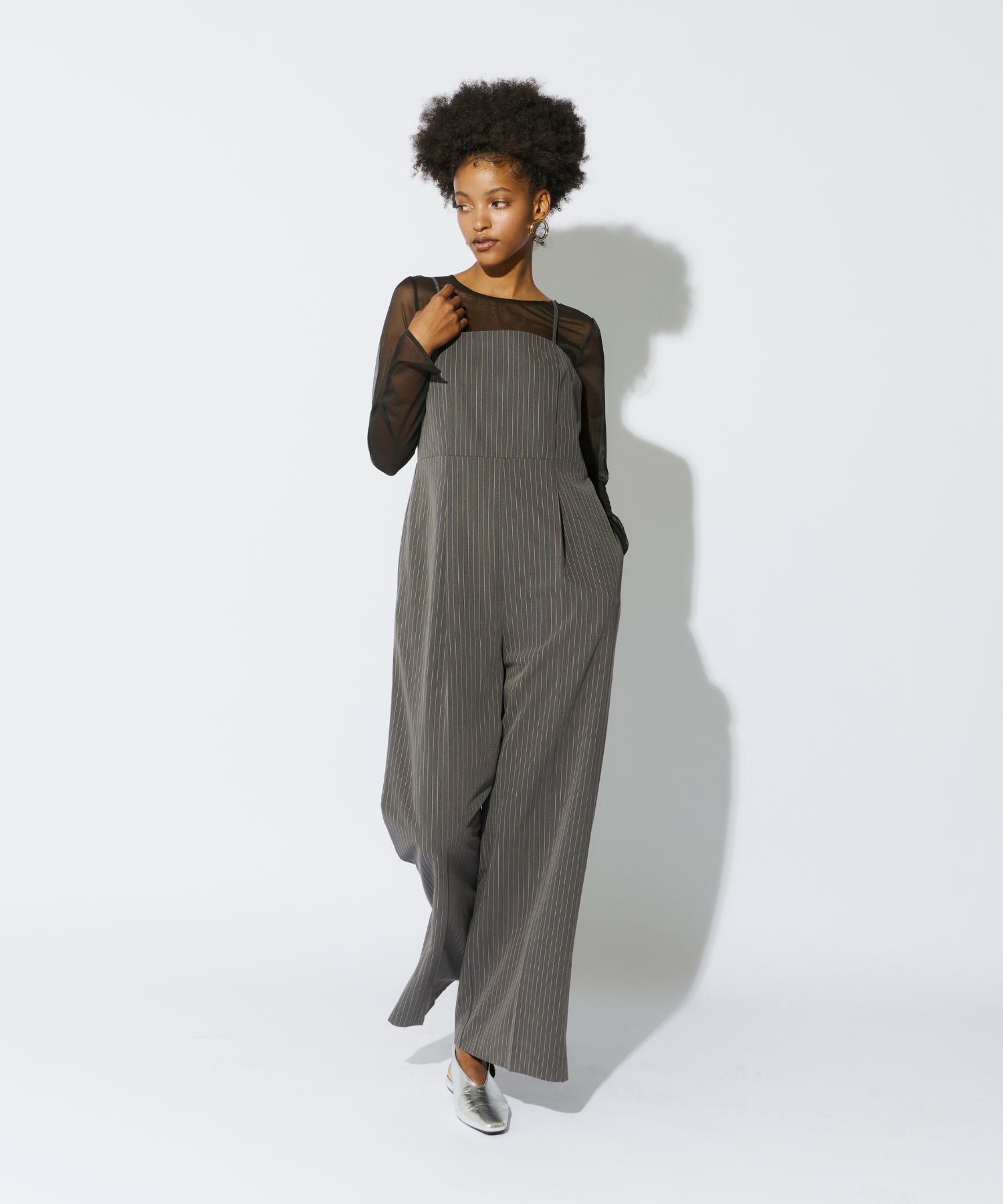 PINSTRIPE ALL IN ONE DRESS