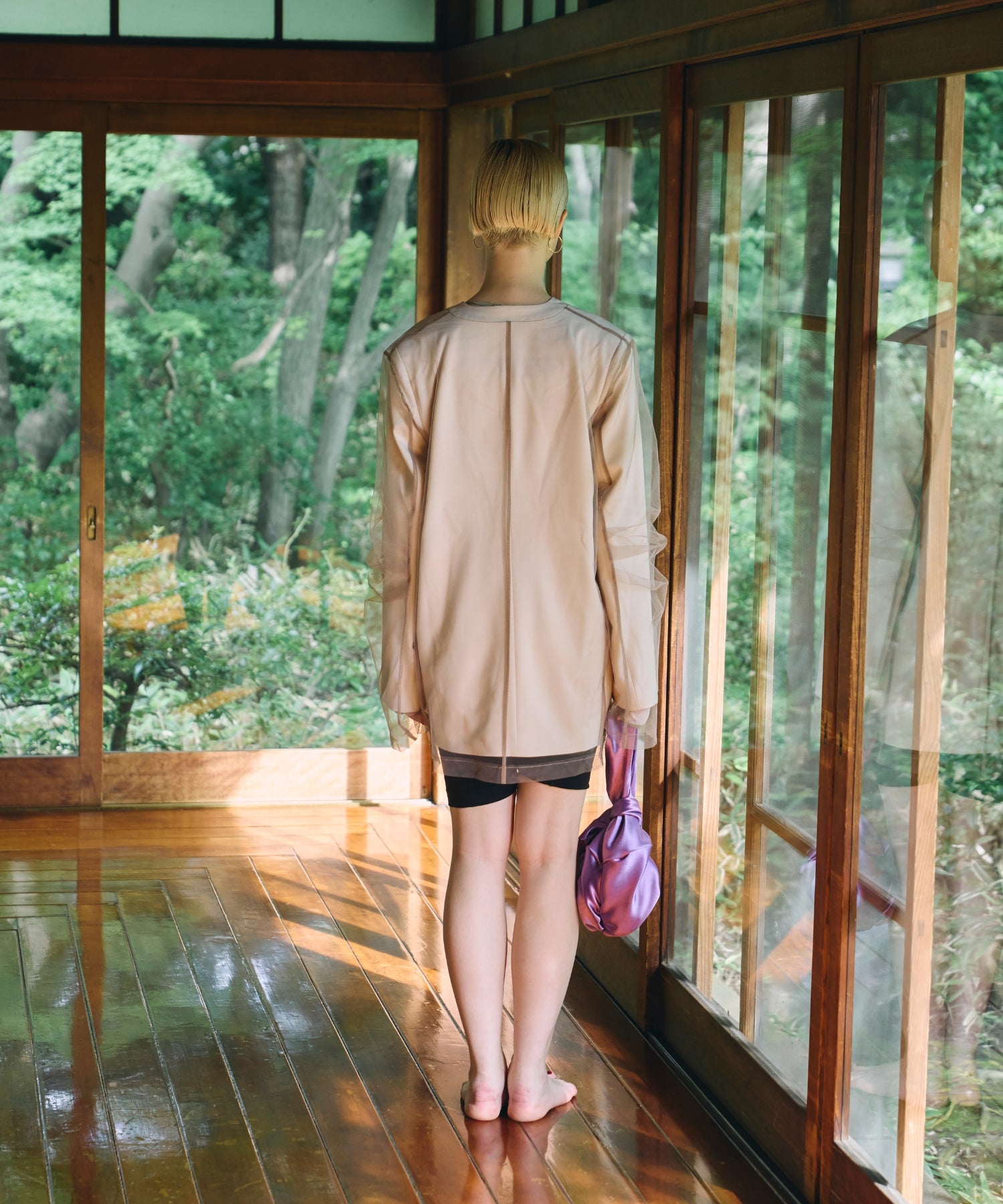 BOXY LAYERED TULLE JACKET