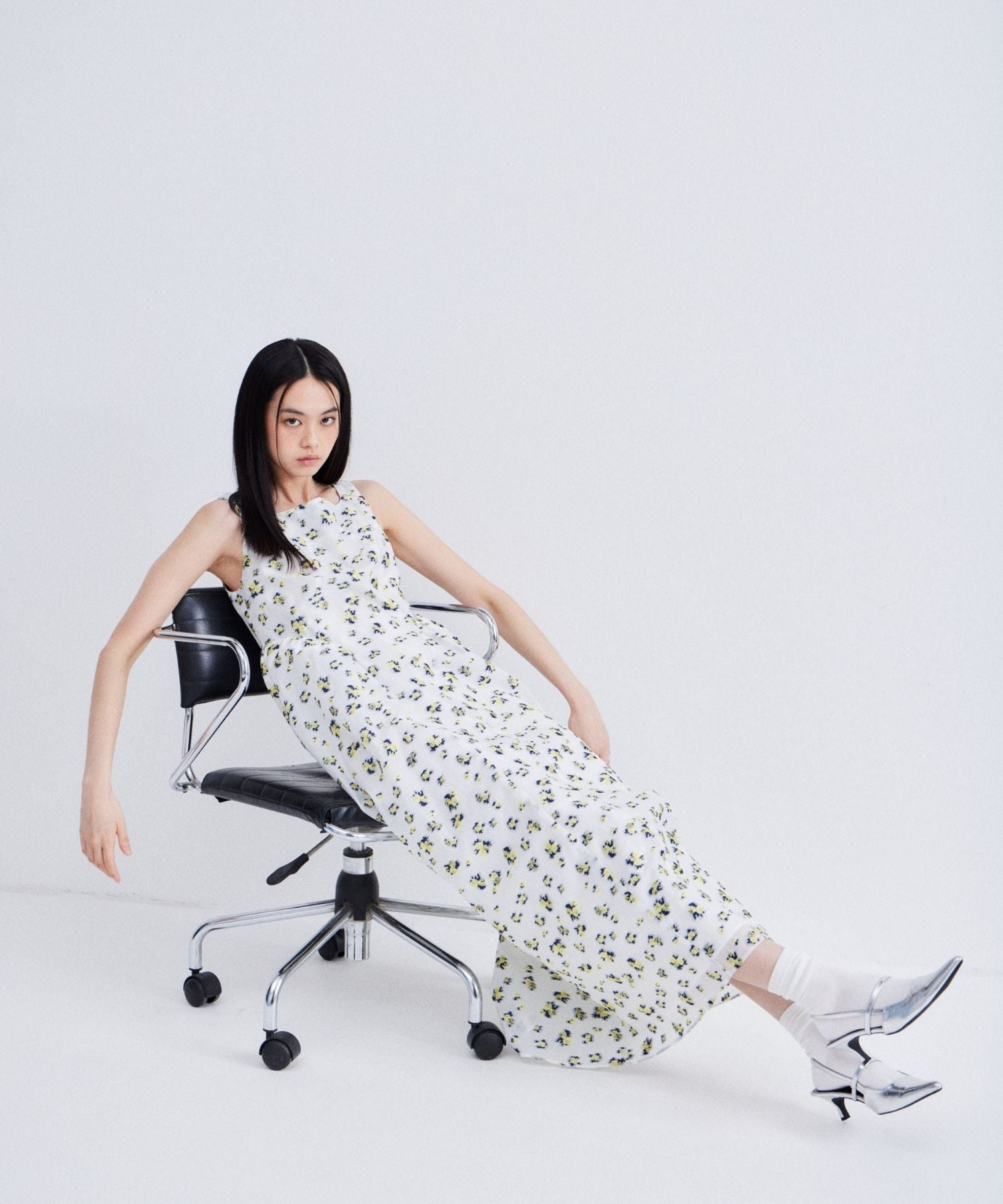 FLOWER JACQUARD FORME DRESS