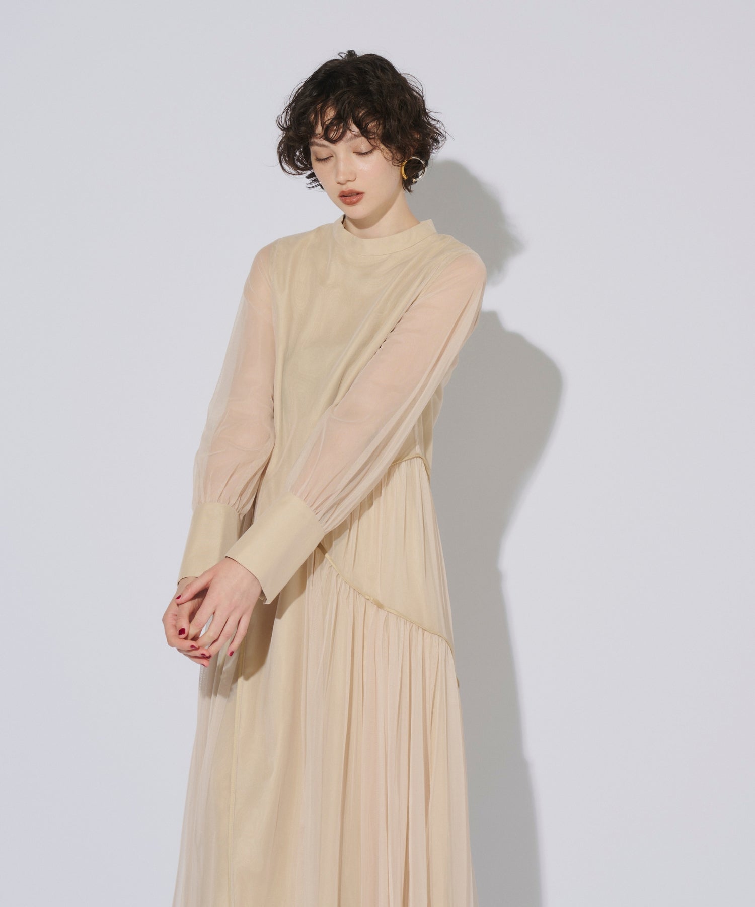 PIPING TULLE DRESS