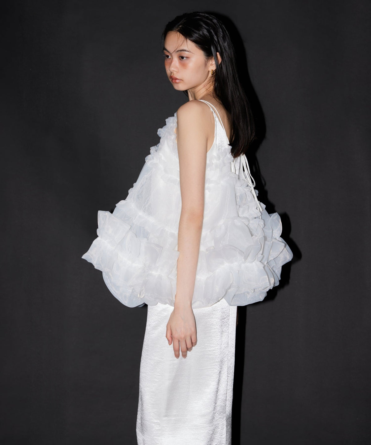 【POPUP】ORGANZA FRILL BALLOON CAMI