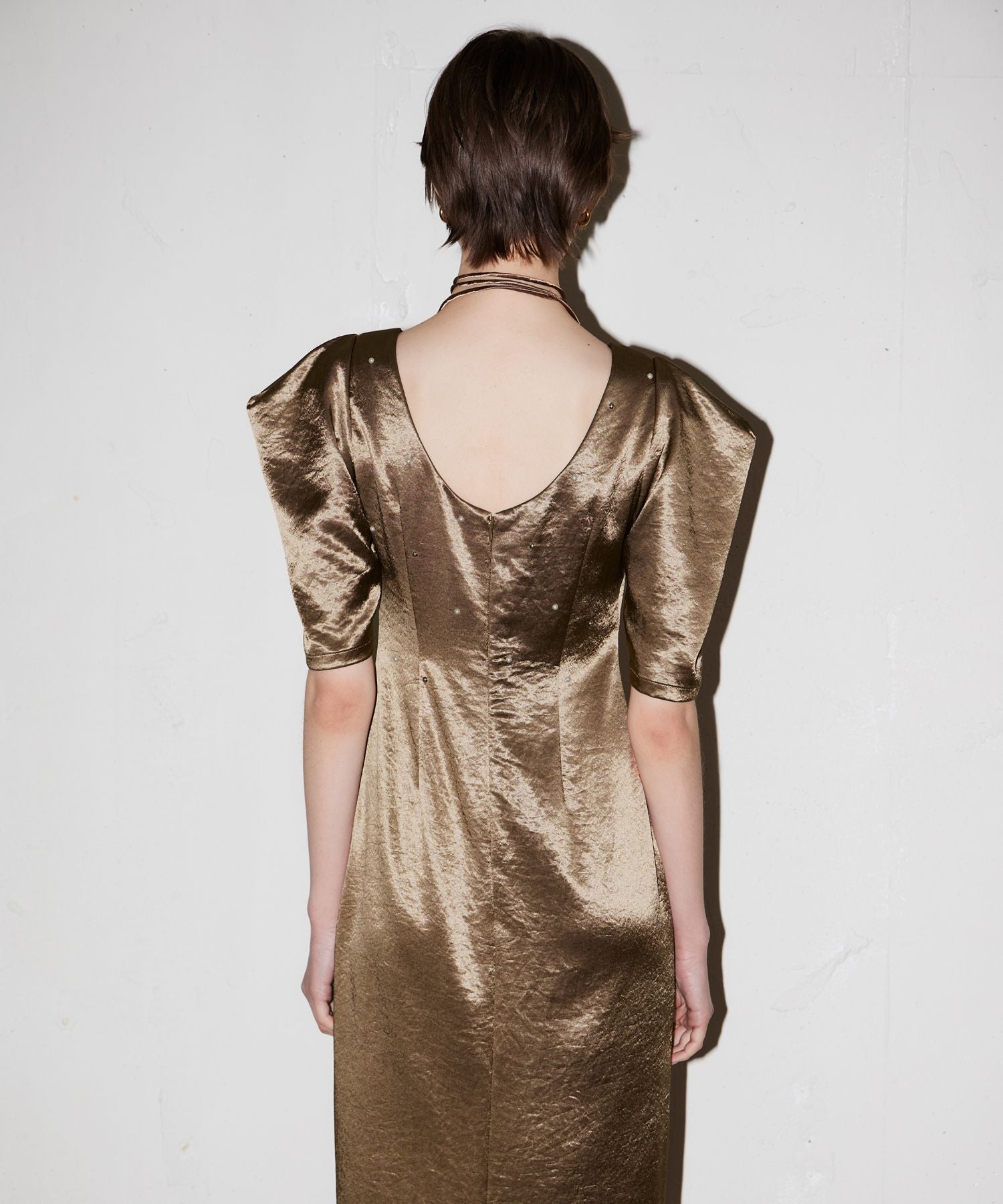 PEARL GLOW SATIN DRESS