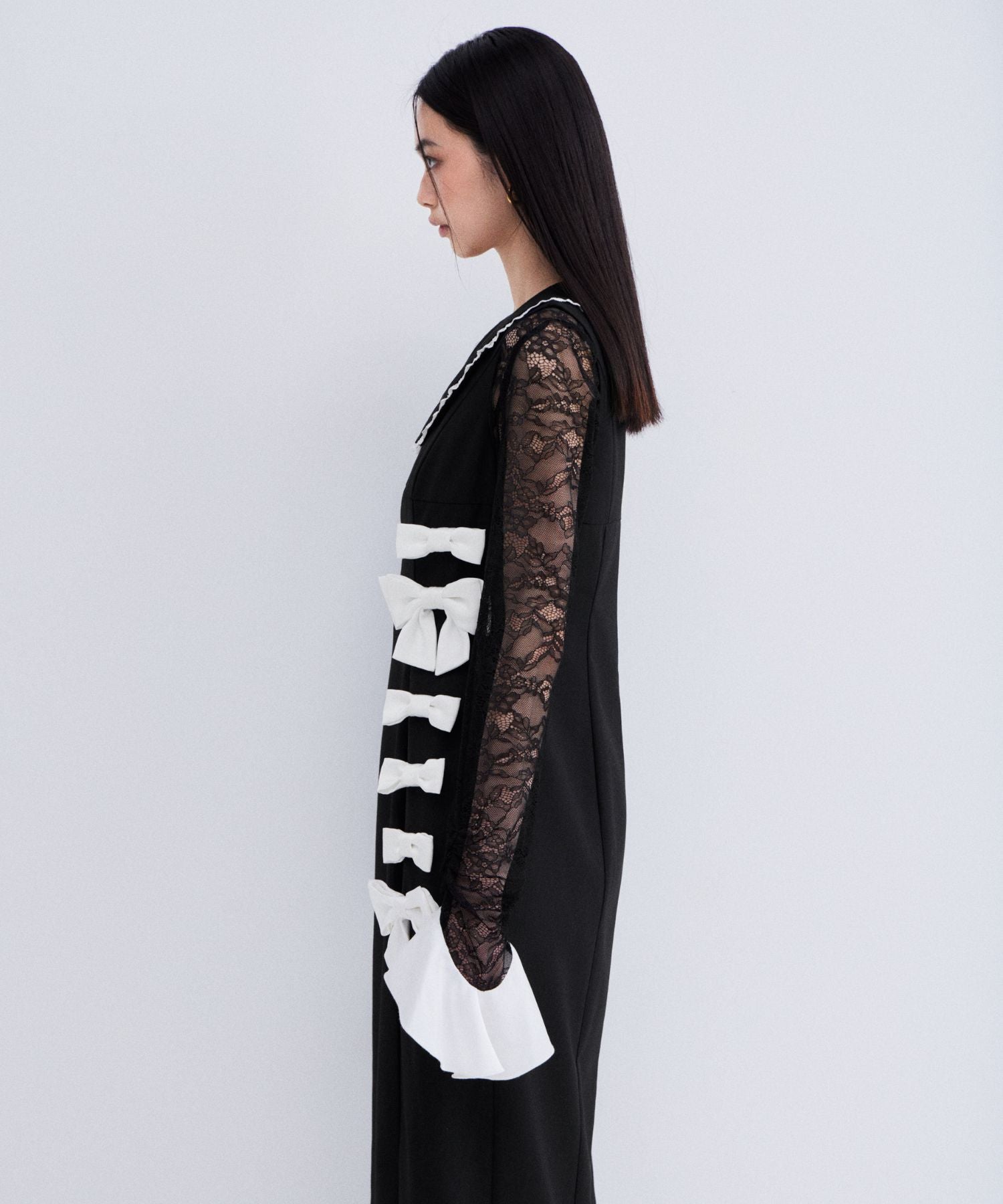 MIXED RIBBON LINE DRESS