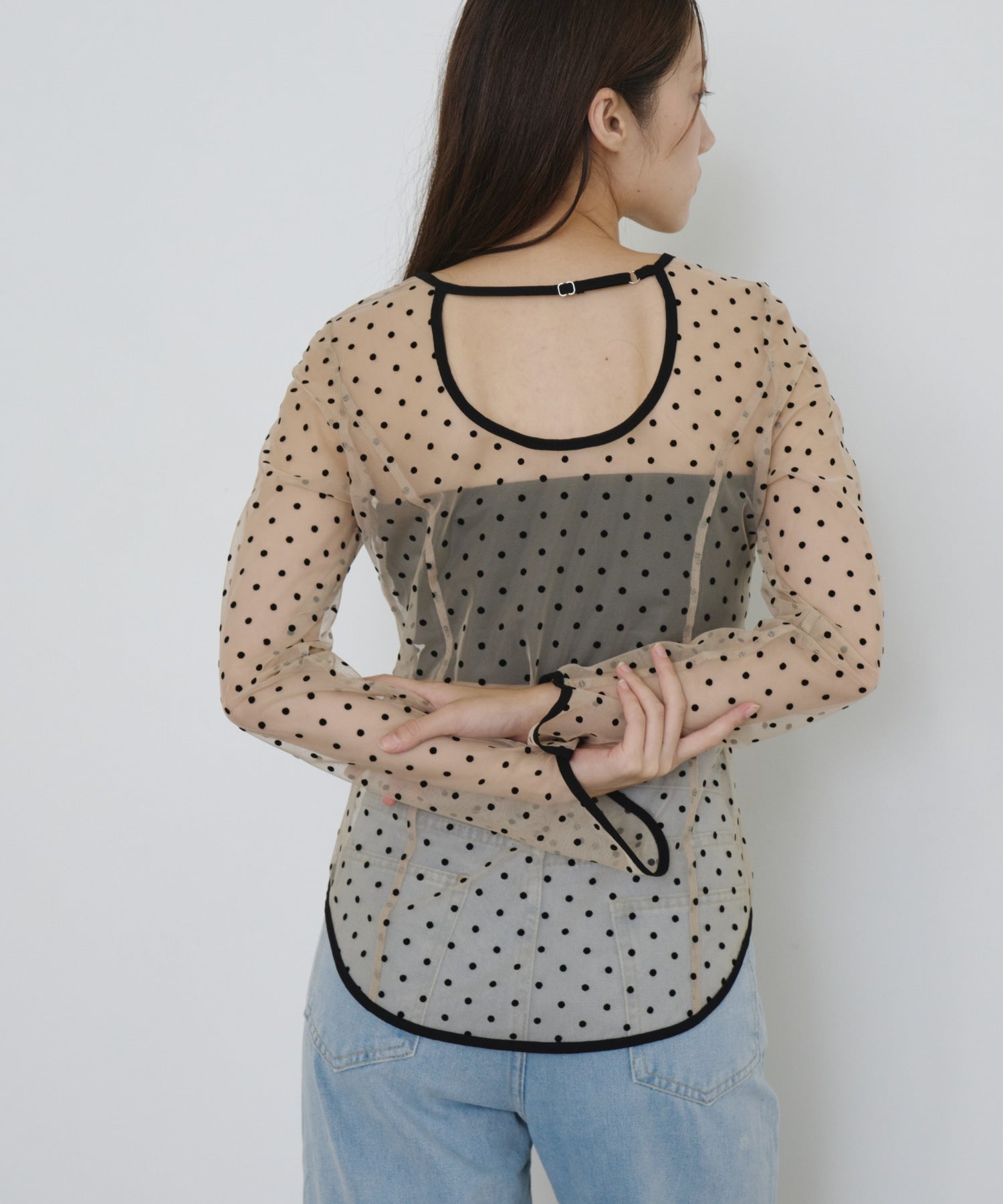 【POPUP】DOT SHEER TOPS
