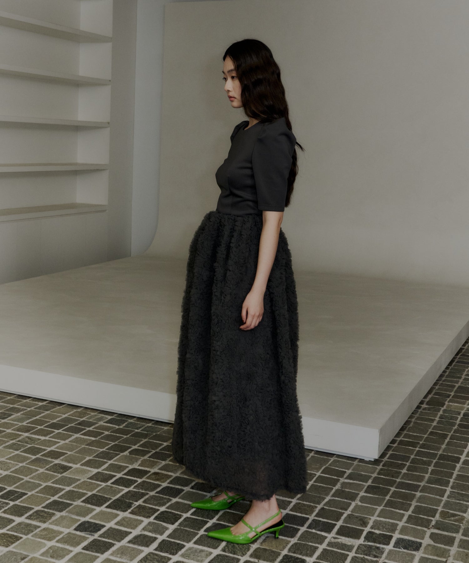 MOCOMOCO SET UP HALF SLEEVE DRESS