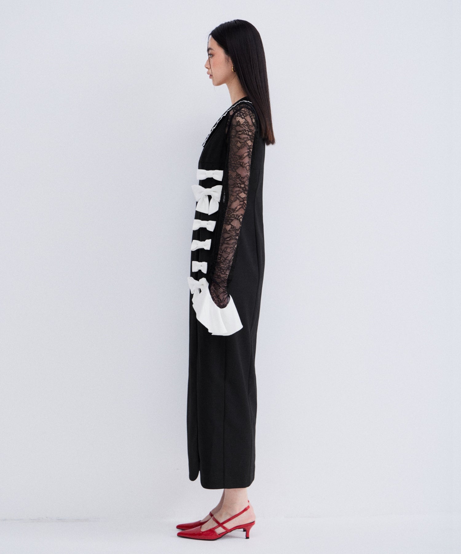 MIXED RIBBON LINE DRESS