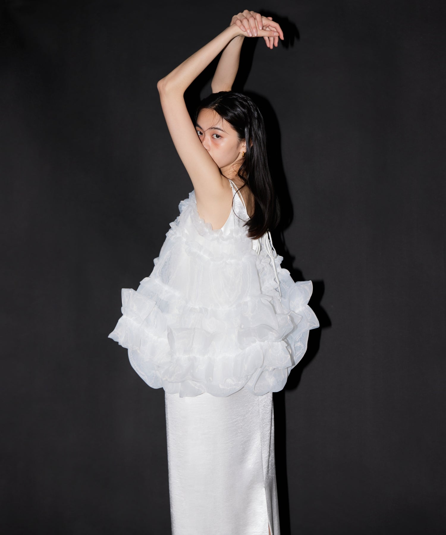 【POPUP】ORGANZA FRILL BALLOON CAMI