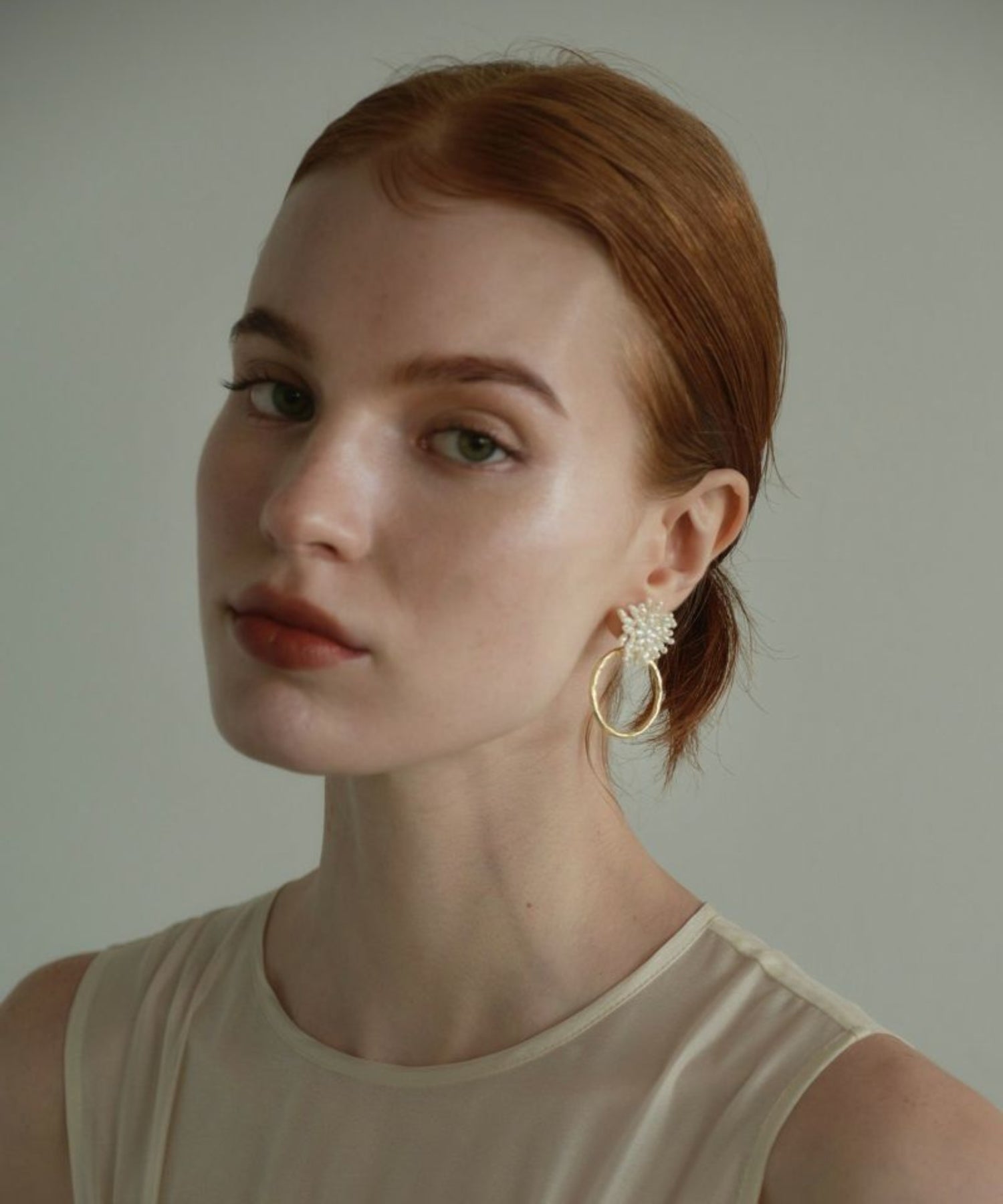METAL MOTIF BEADS PIERCE / EARRING