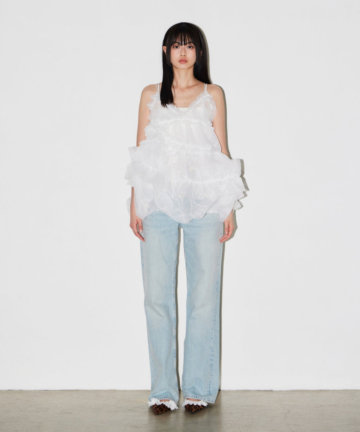 【POPUP】ORGANZA FRILL BALLOON CAMI