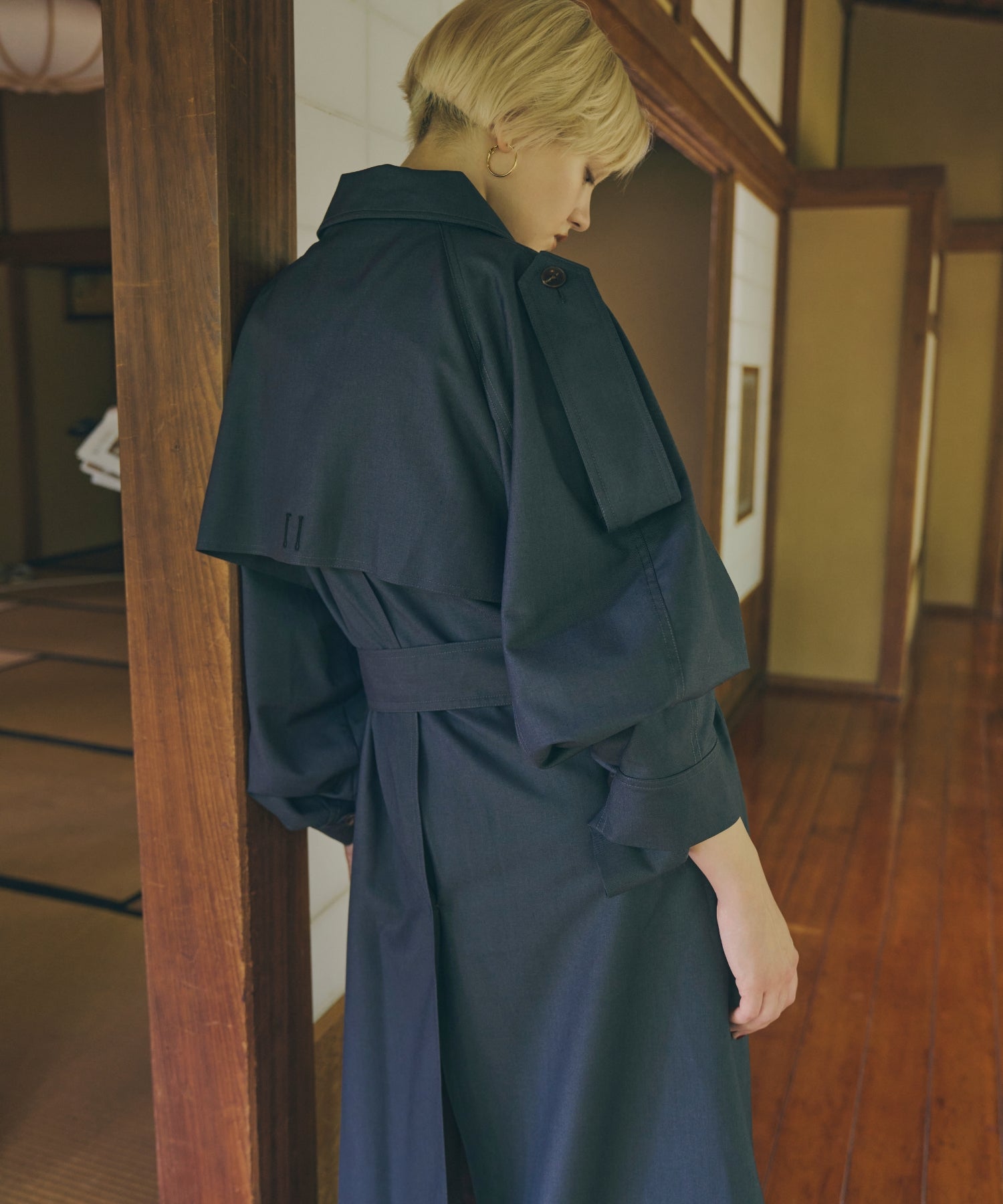 OVER LONG TRENCH COAT