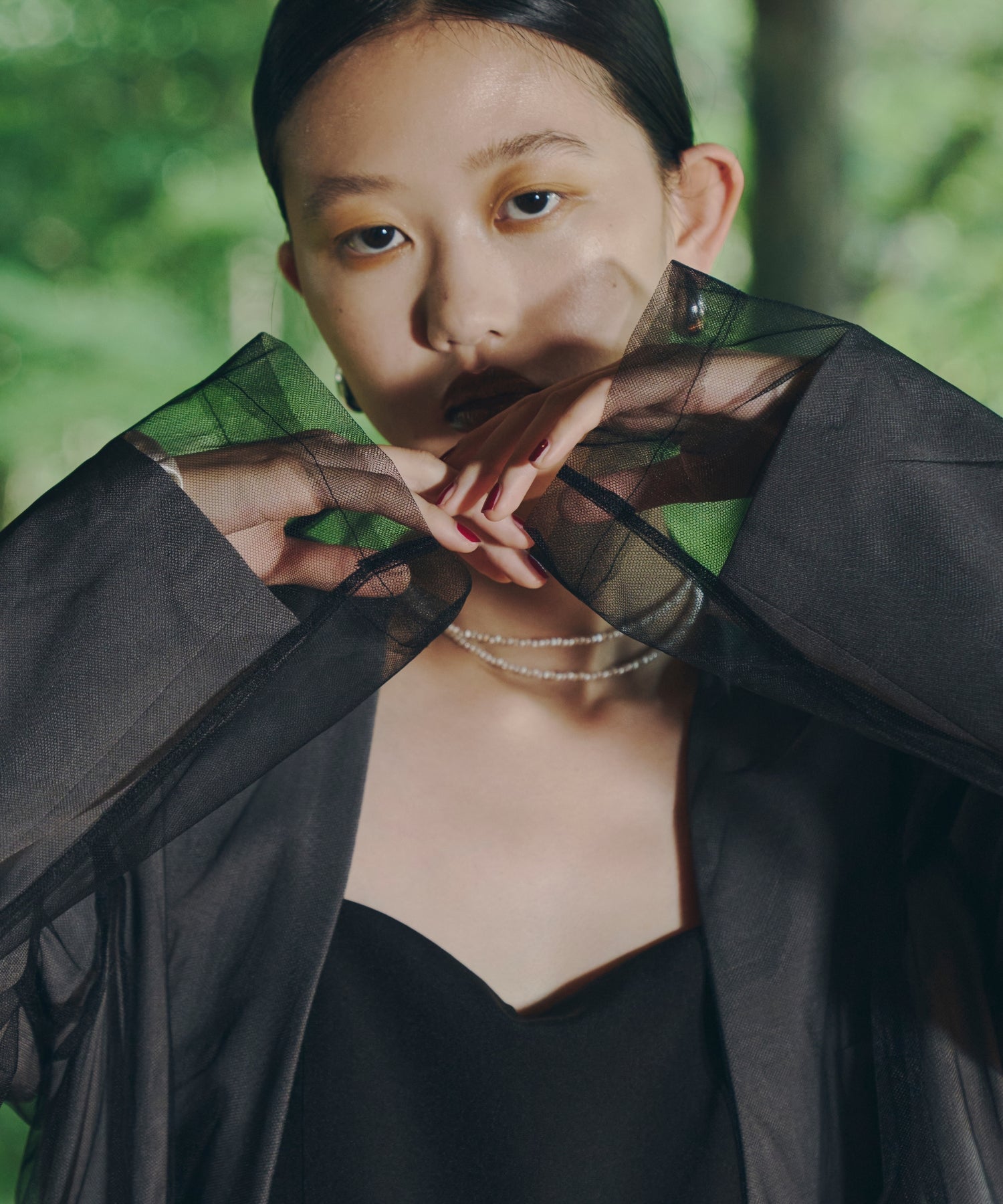 BOXY LAYERED TULLE JACKET