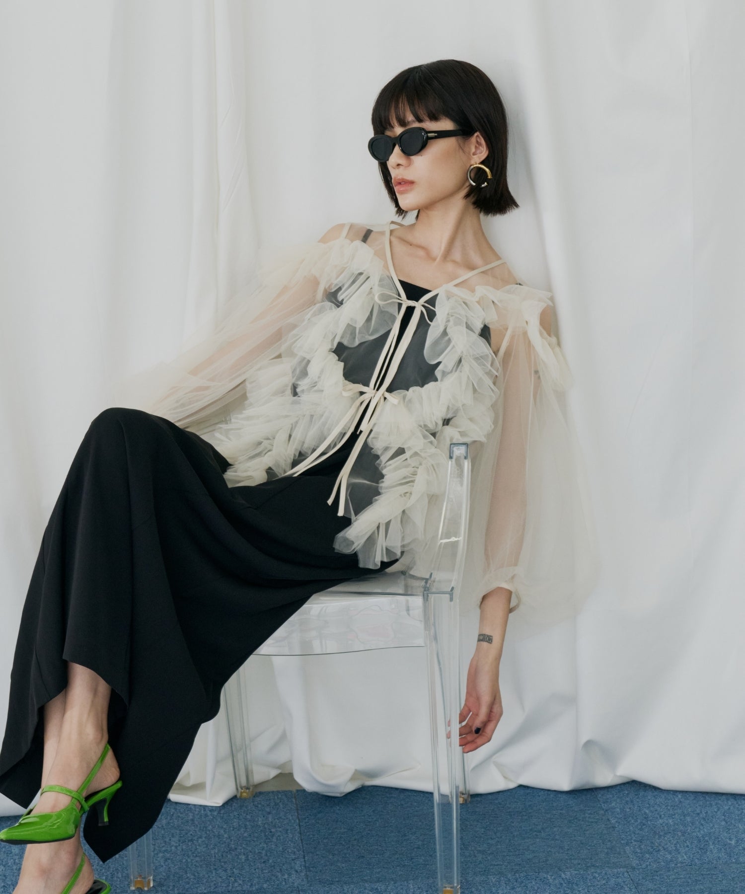 ZIGZAG TULLE DRESS