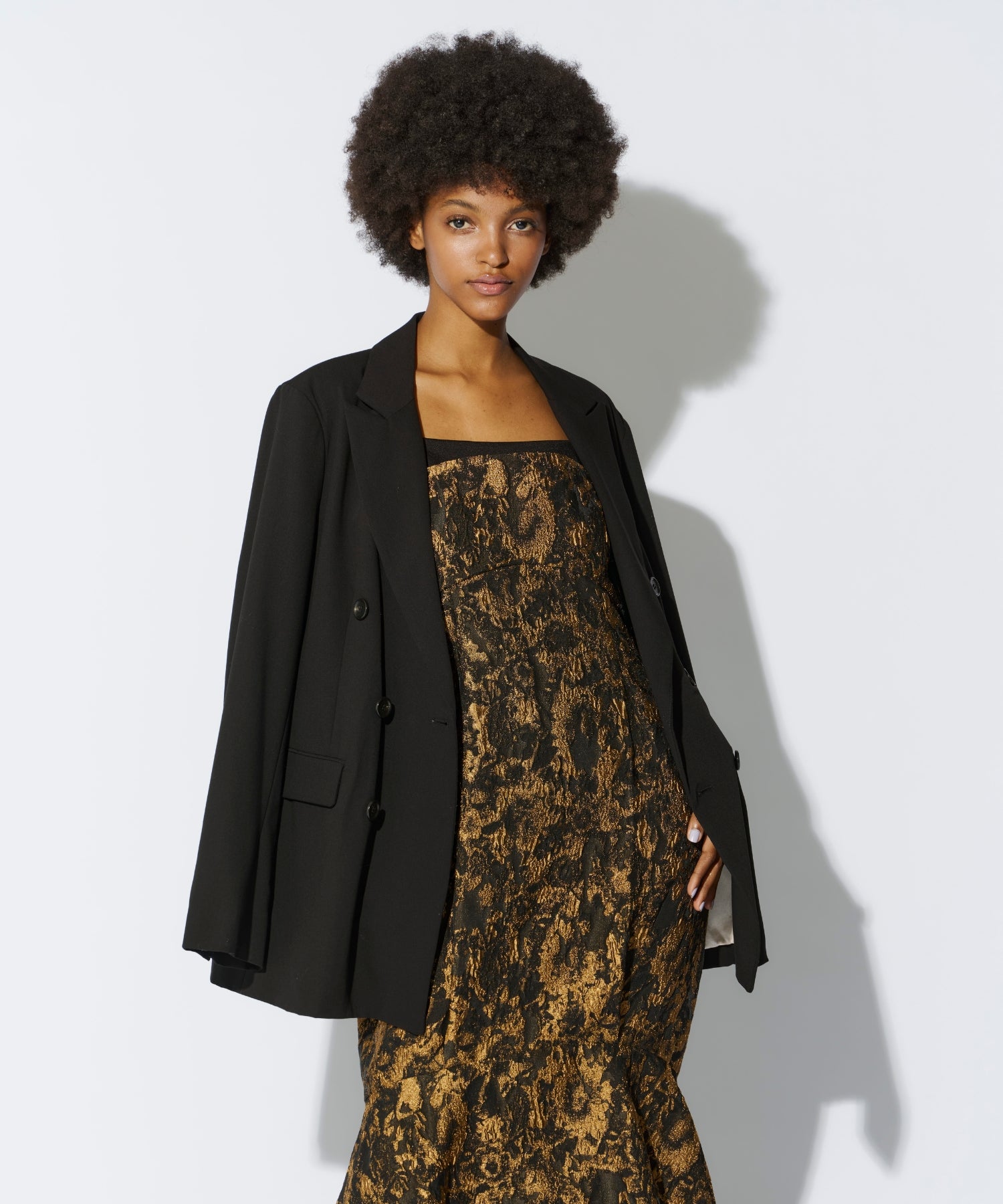 JACQUARD ZIPPER DRESS
