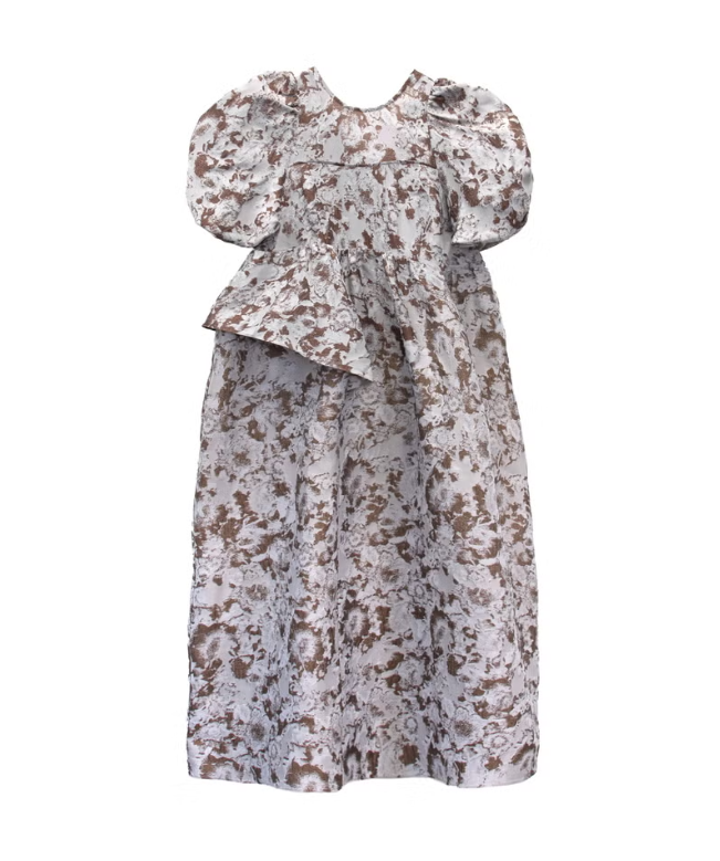 【POPUP】BUBBLE SLEEVE JACQUARD DRESS