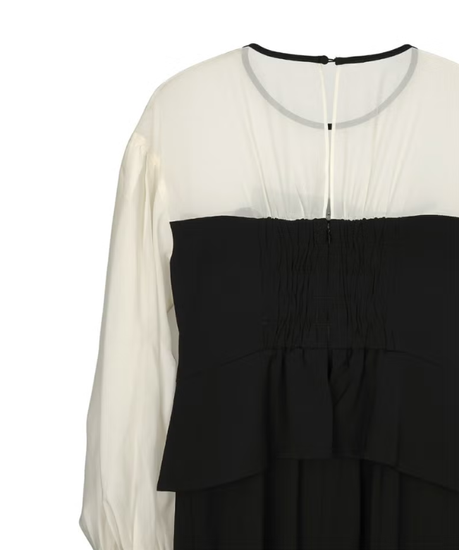 DRAPED BUSTIER DRESS