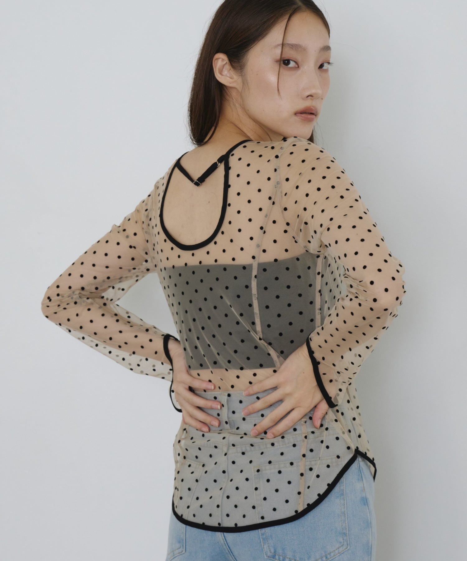 DOT SHEER TOPS