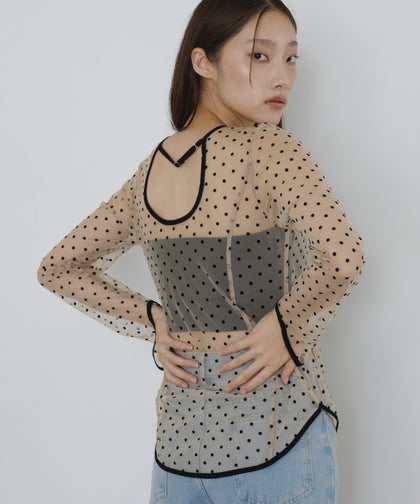 DOT SHEER TOPS
