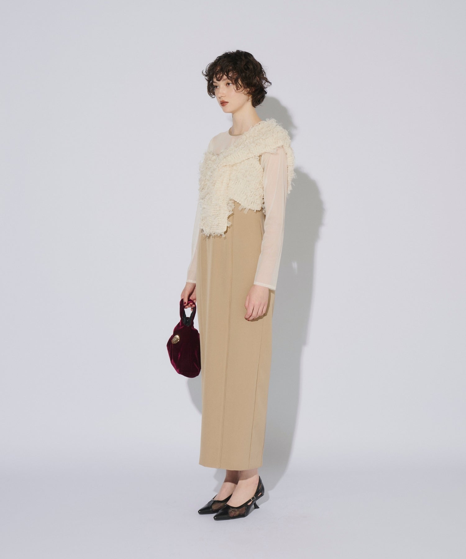 FRINGE GLITTER KNOT DRESS