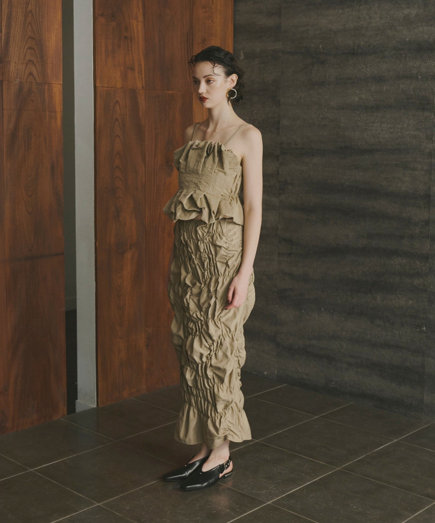 RANDOM SHIRRING SETUP DRESS