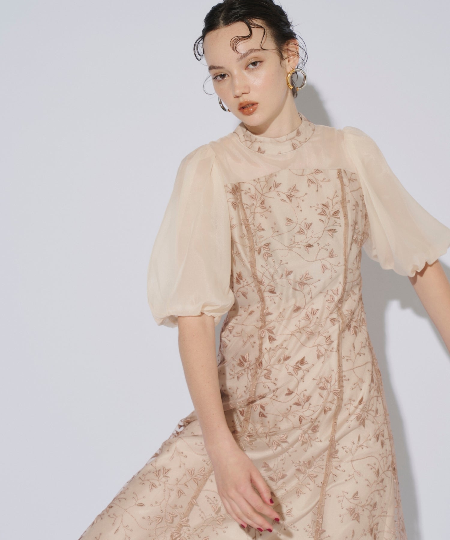 ORGANDY SLEEVE DRESS