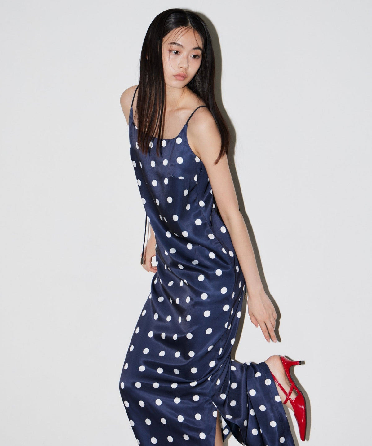 【POPUP】MINIMAL DOT SATIN DRESS