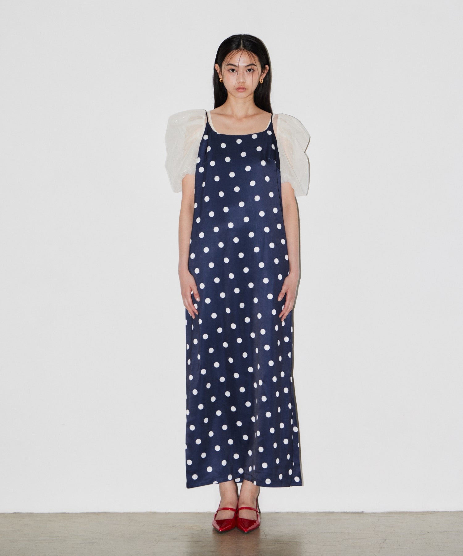 【POPUP】MINIMAL DOT SATIN DRESS