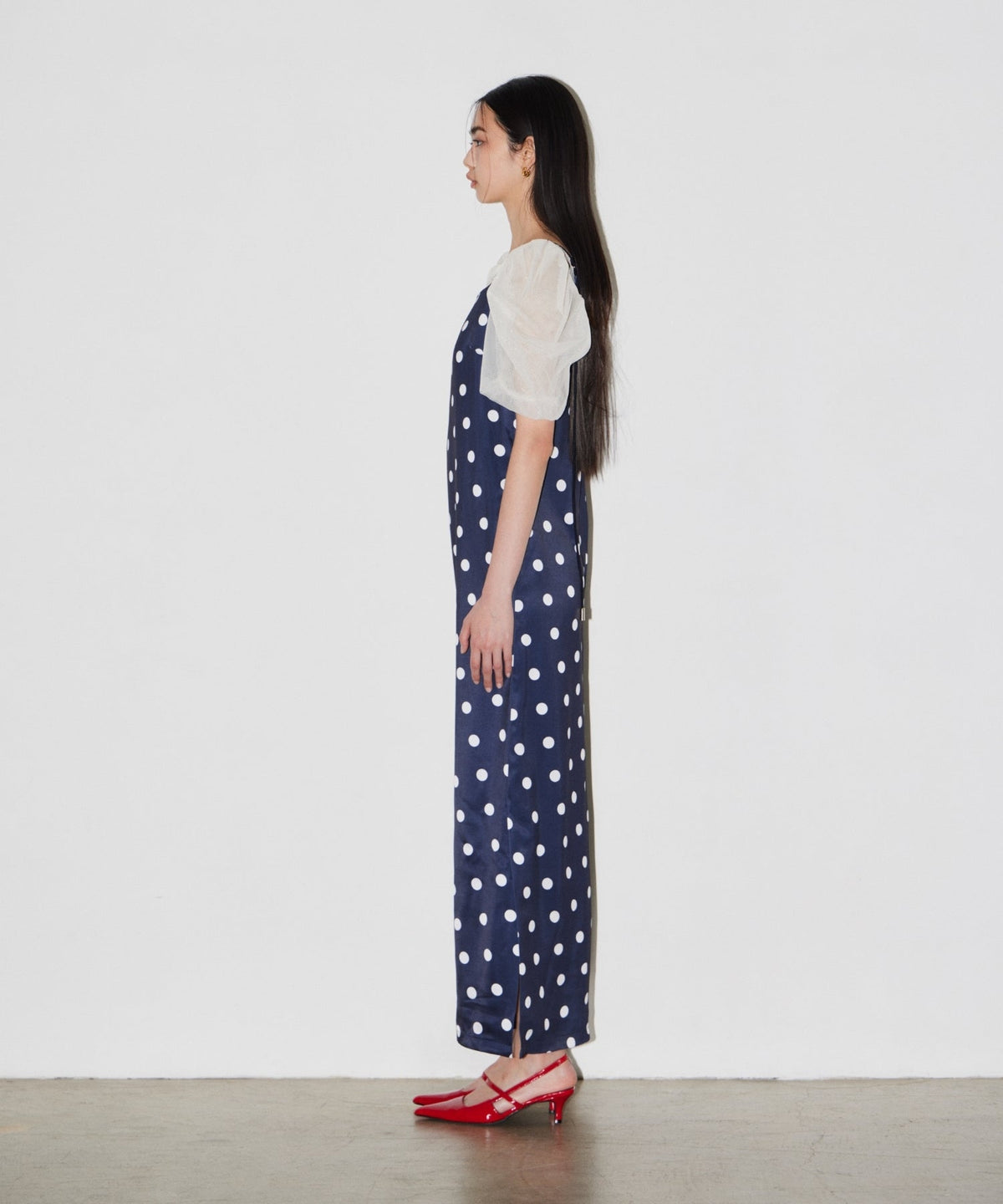 【POPUP】MINIMAL DOT SATIN DRESS