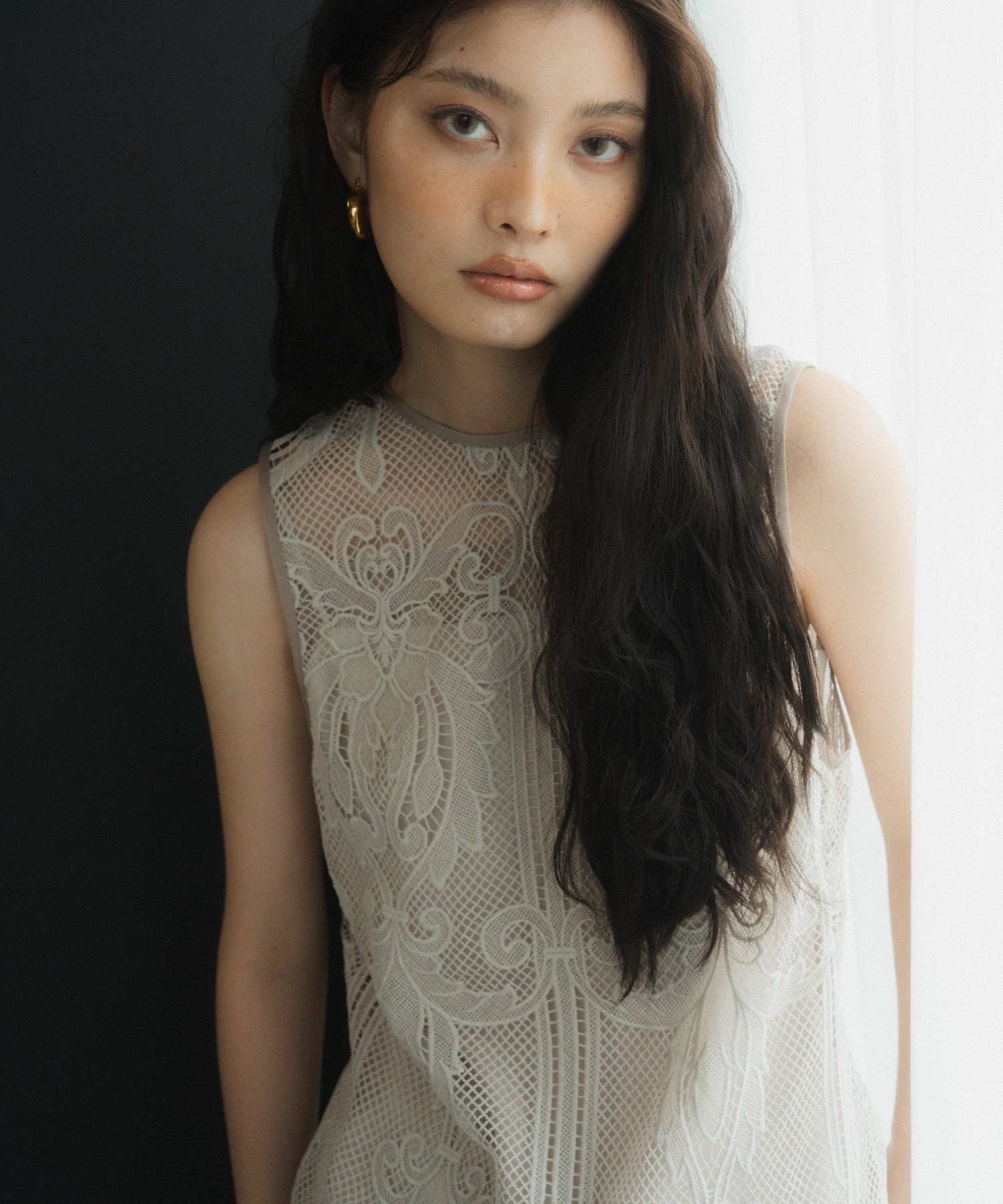 CHEMICAL LACE ZIPPER DRESS