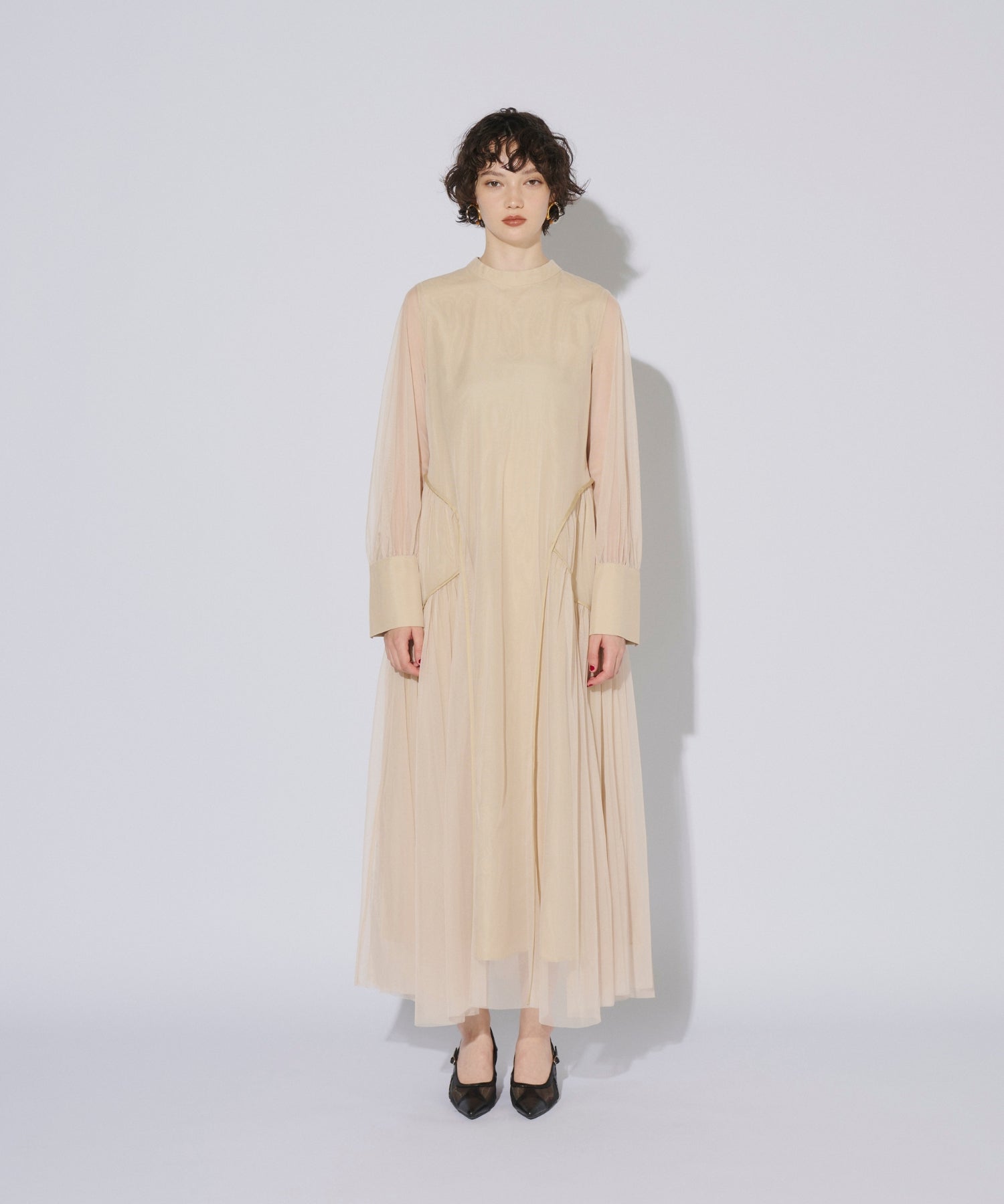 PIPING TULLE DRESS