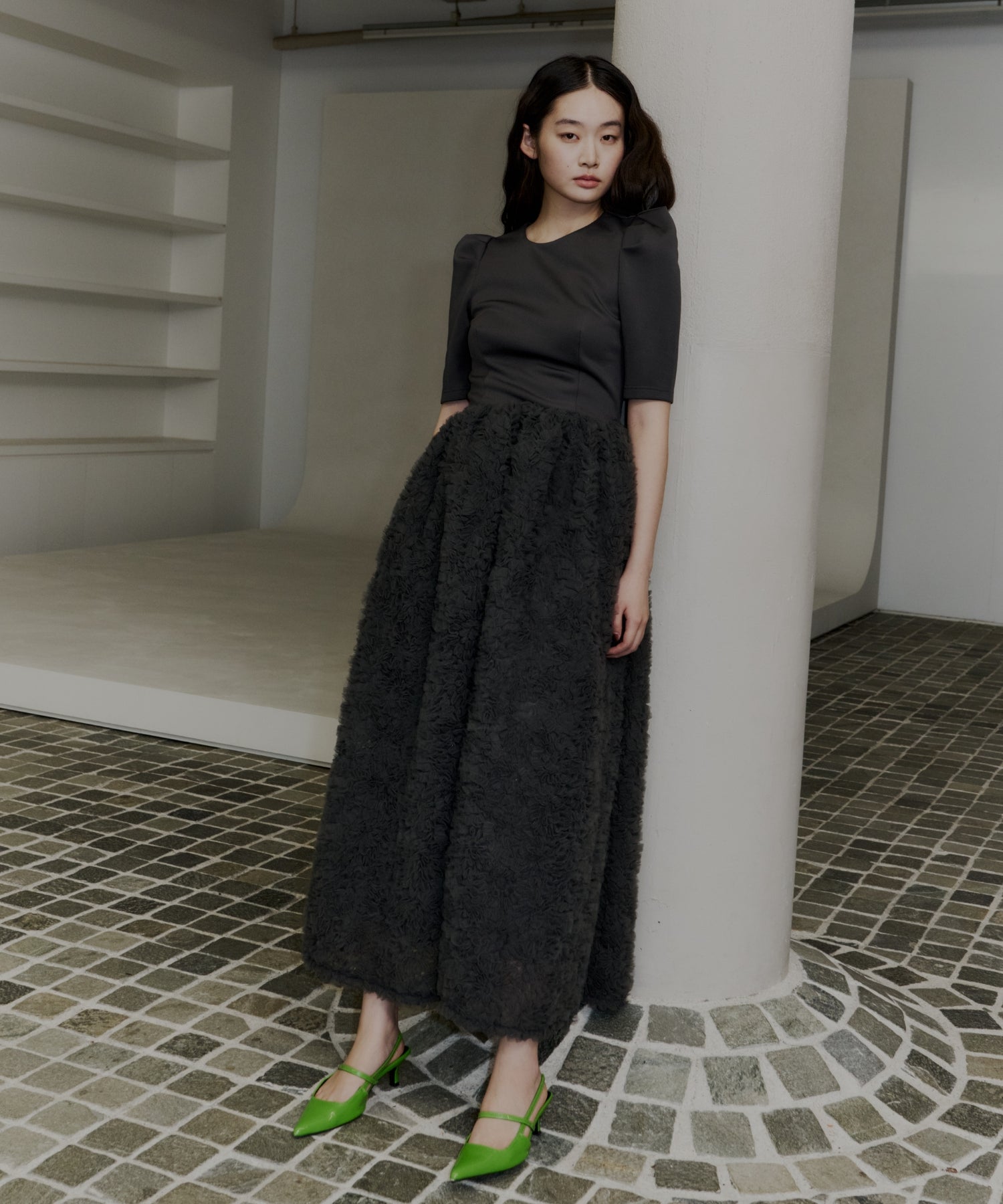 スーツ・フォーマル・ドレス mocomoco set up half sleeve dress MOCOMOCO SET UP HALF SLEEVE DRESS
