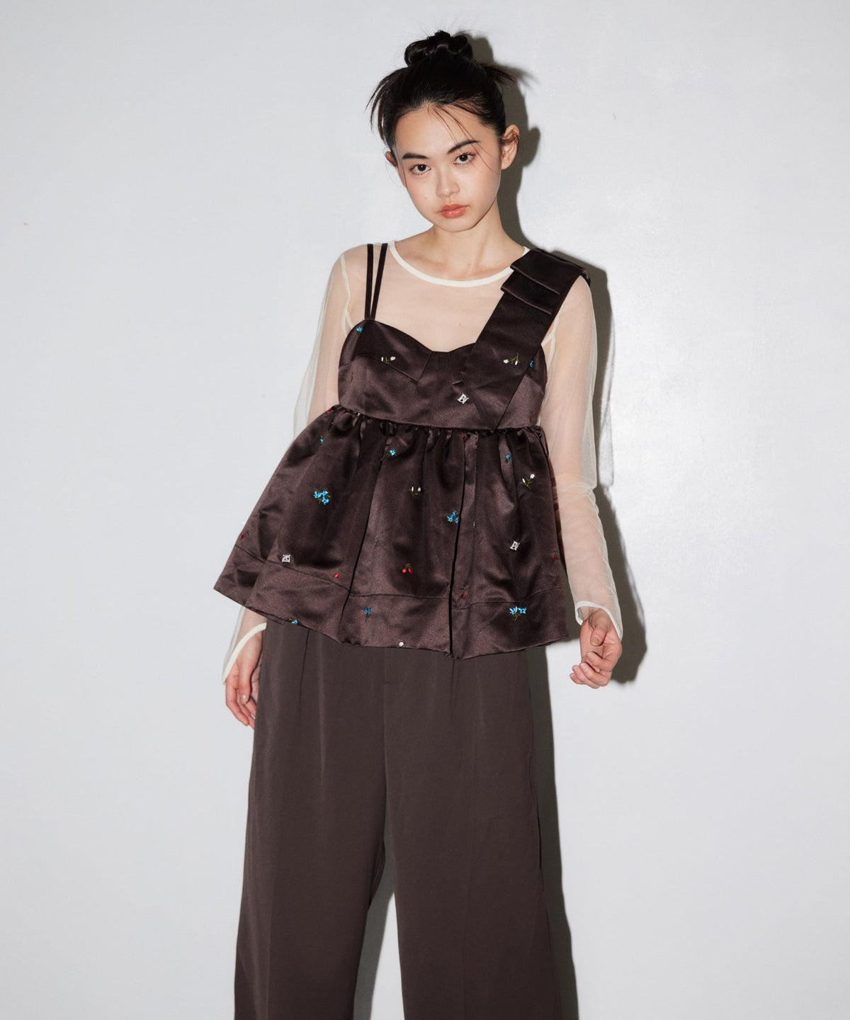 【POPUP】DOT SHEER TOPS