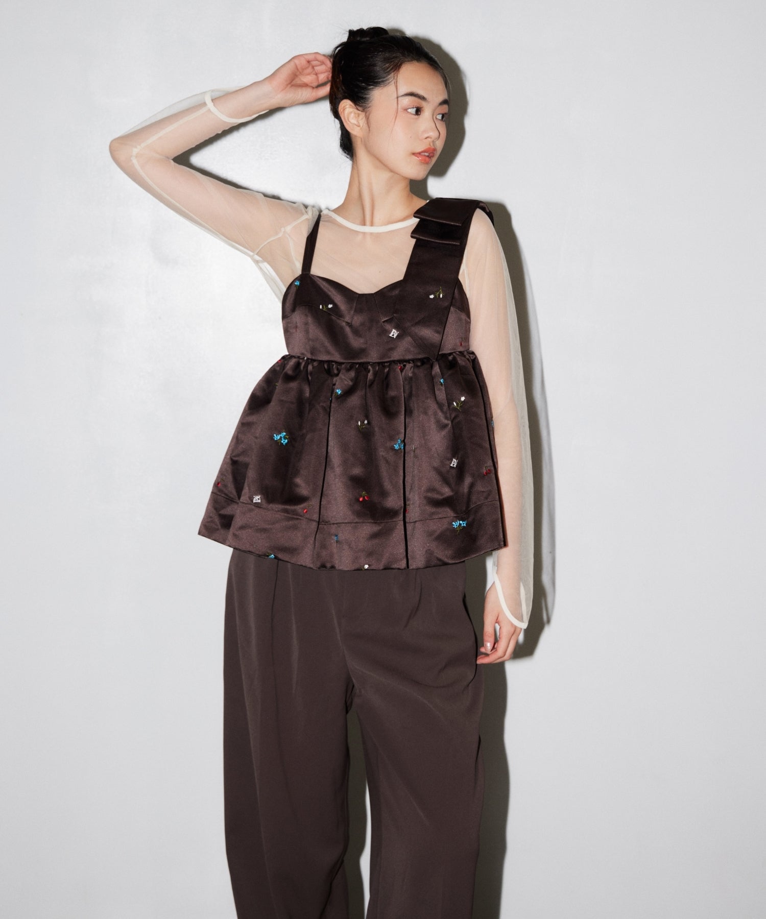 【POPUP】DOT SHEER TOPS