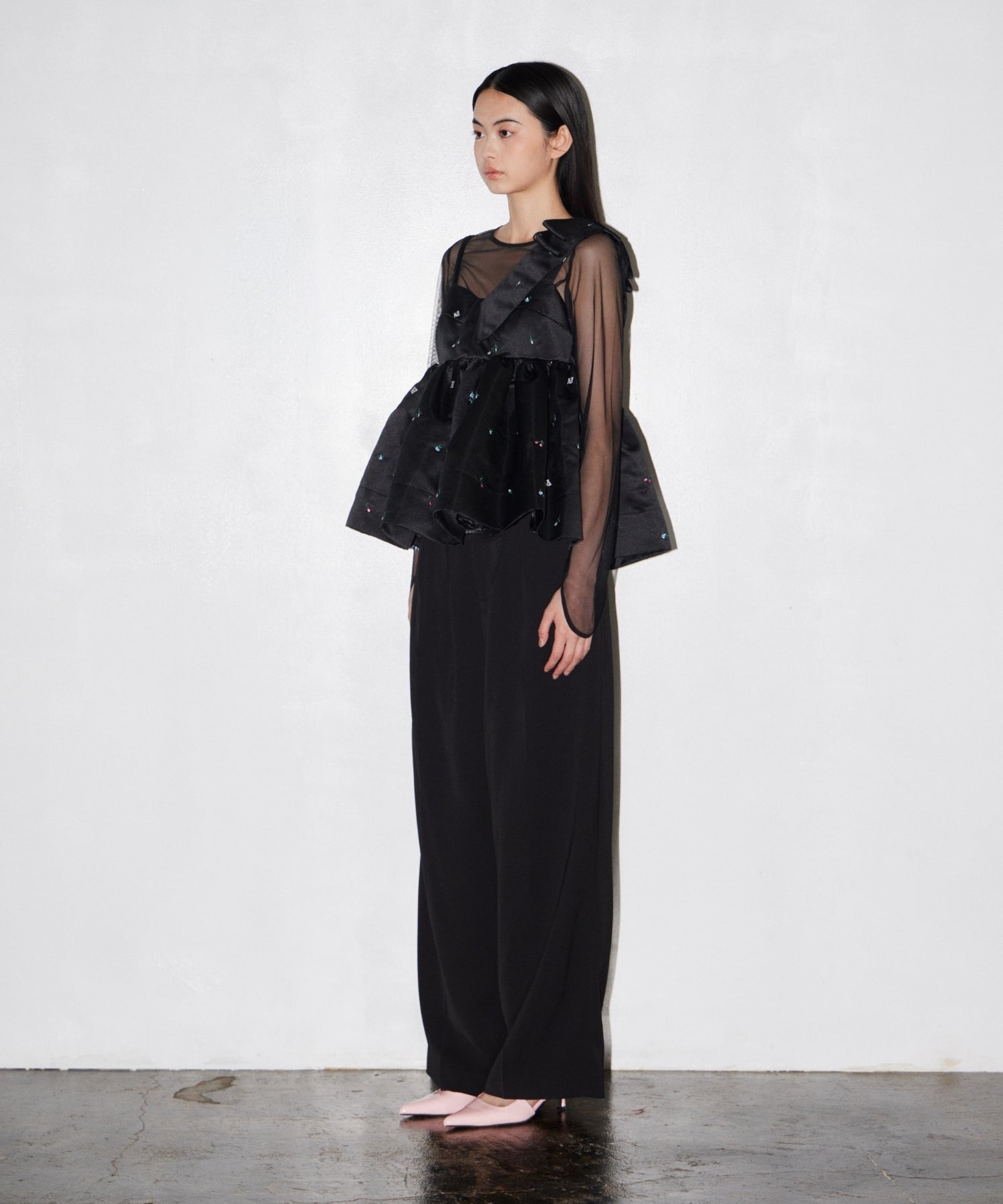 【POPUP】DOT SHEER TOPS