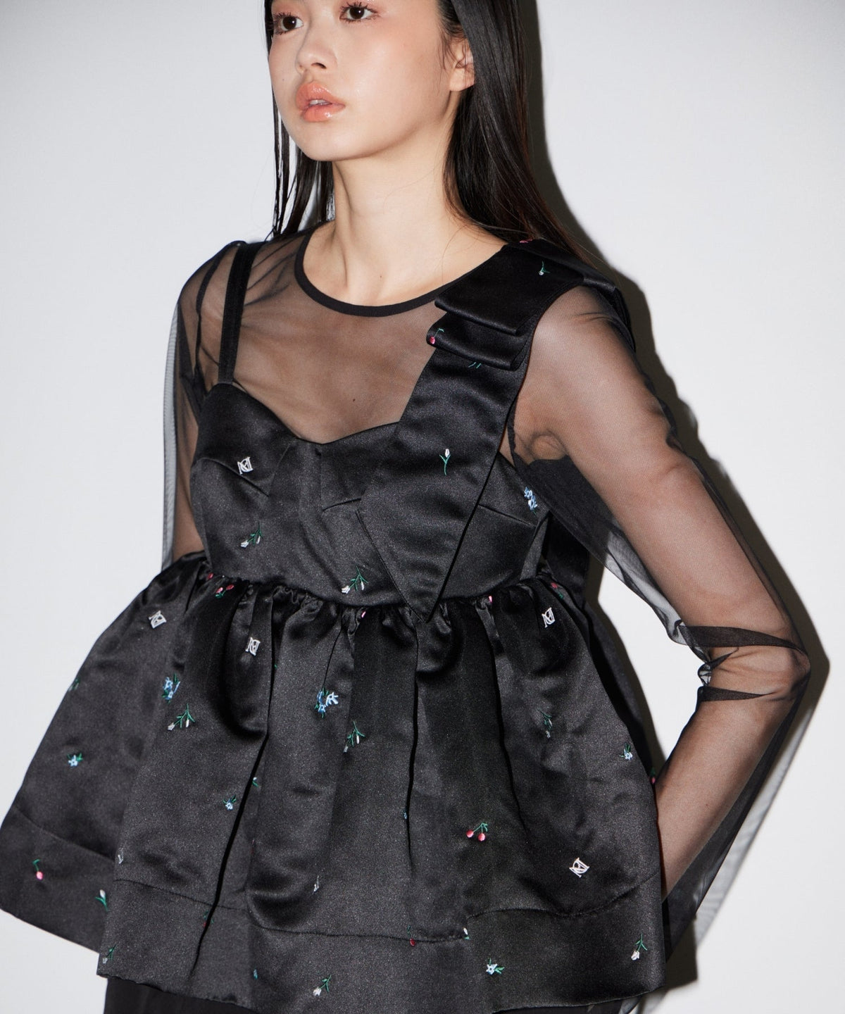 【POPUP】DOT SHEER TOPS