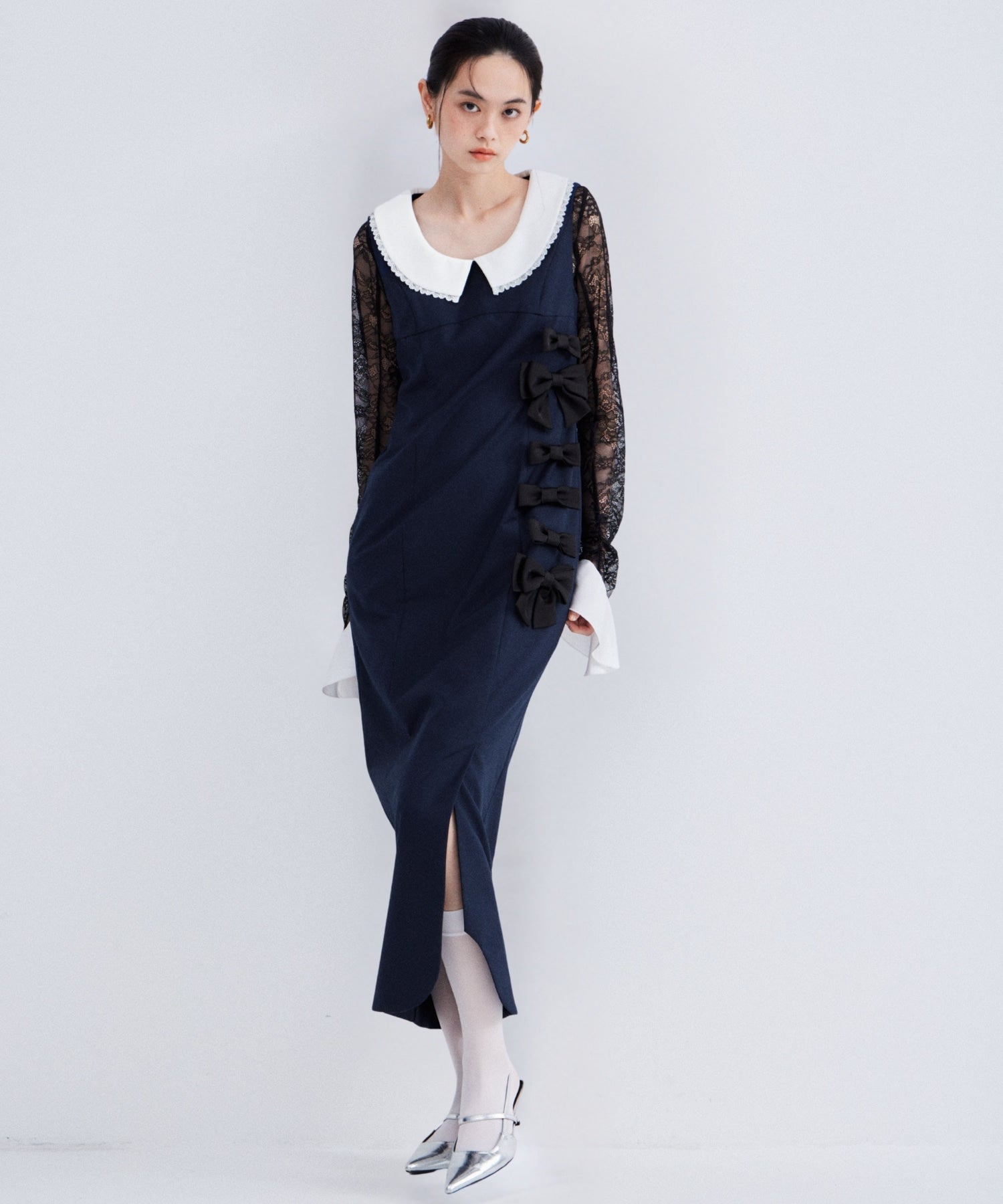 MIXED RIBBON LINE DRESS