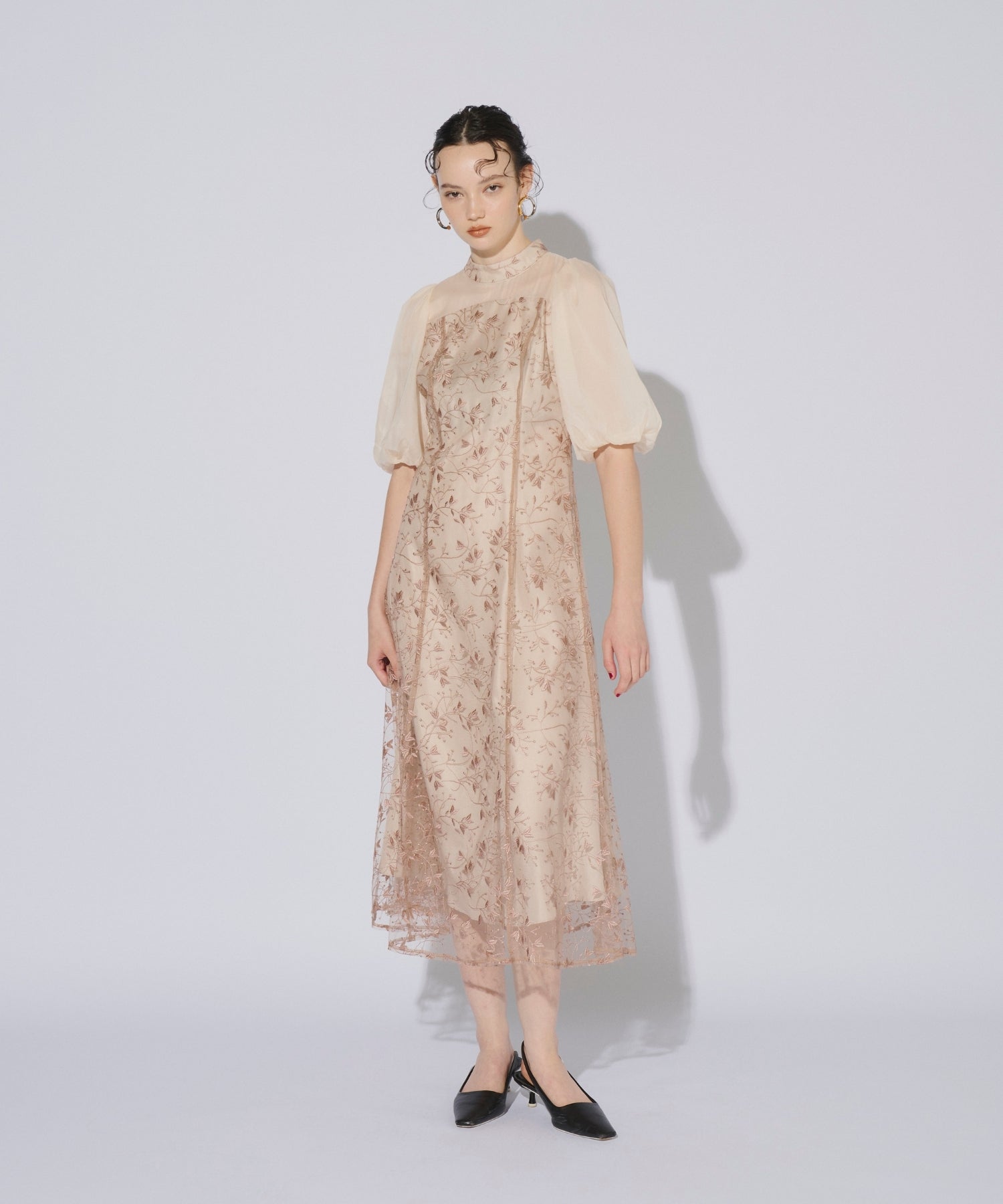 ORGANDY SLEEVE DRESS