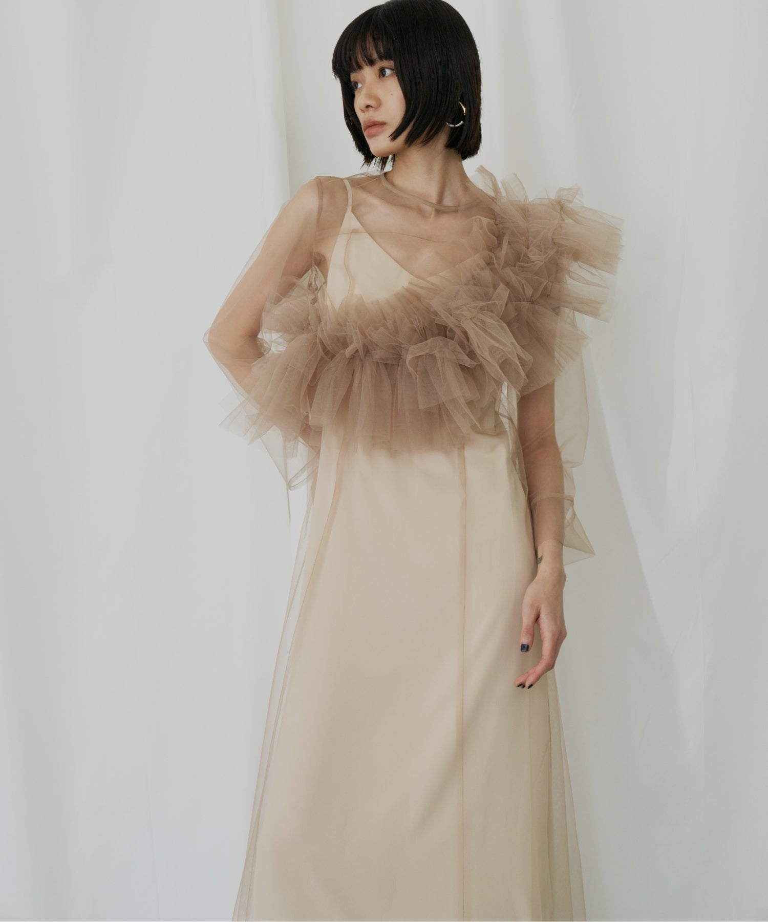 MULTIWAY VOLUME TULLE DRESS