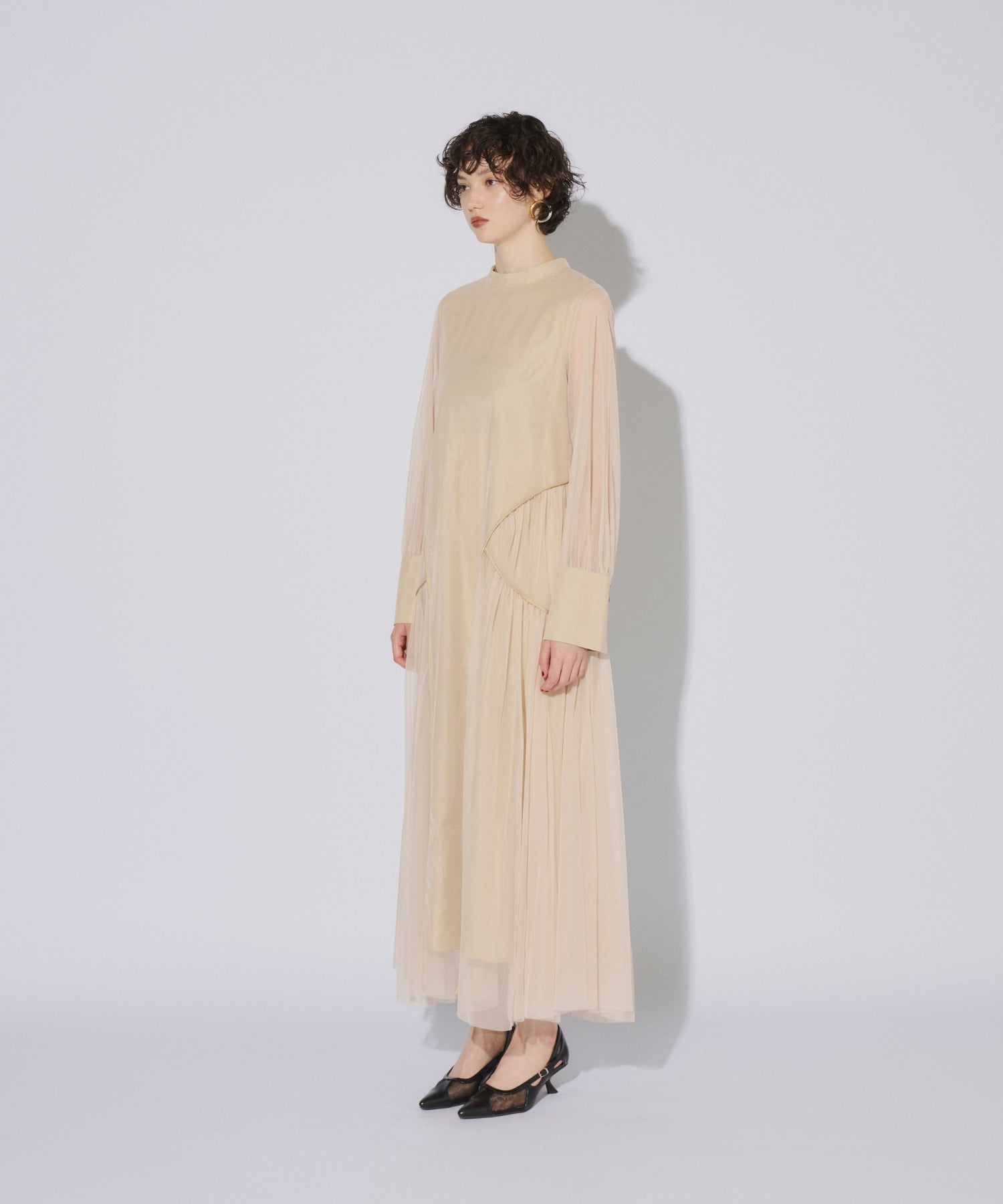 PIPING TULLE DRESS