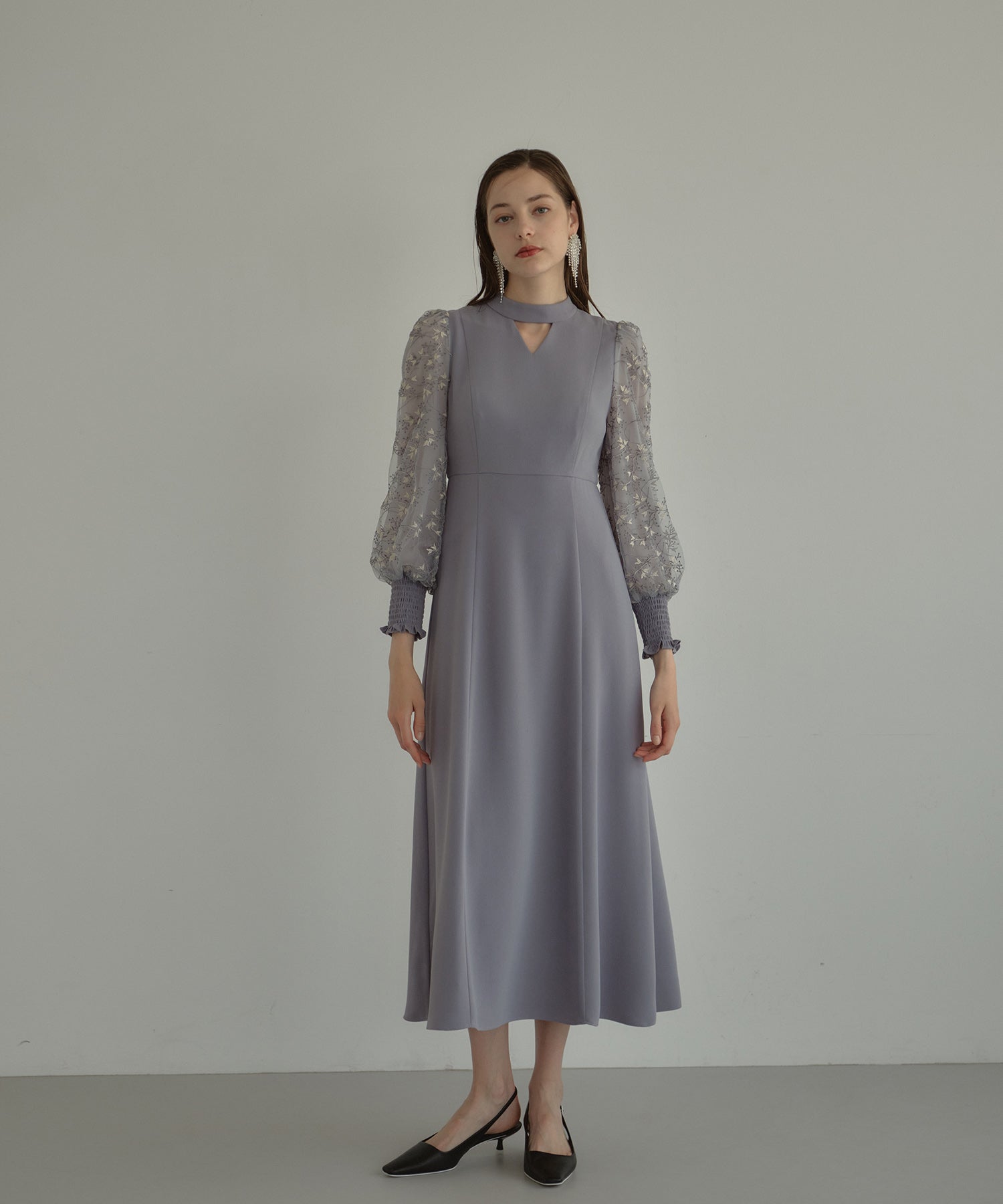 SLEEVE EMBROIDERY DRESS