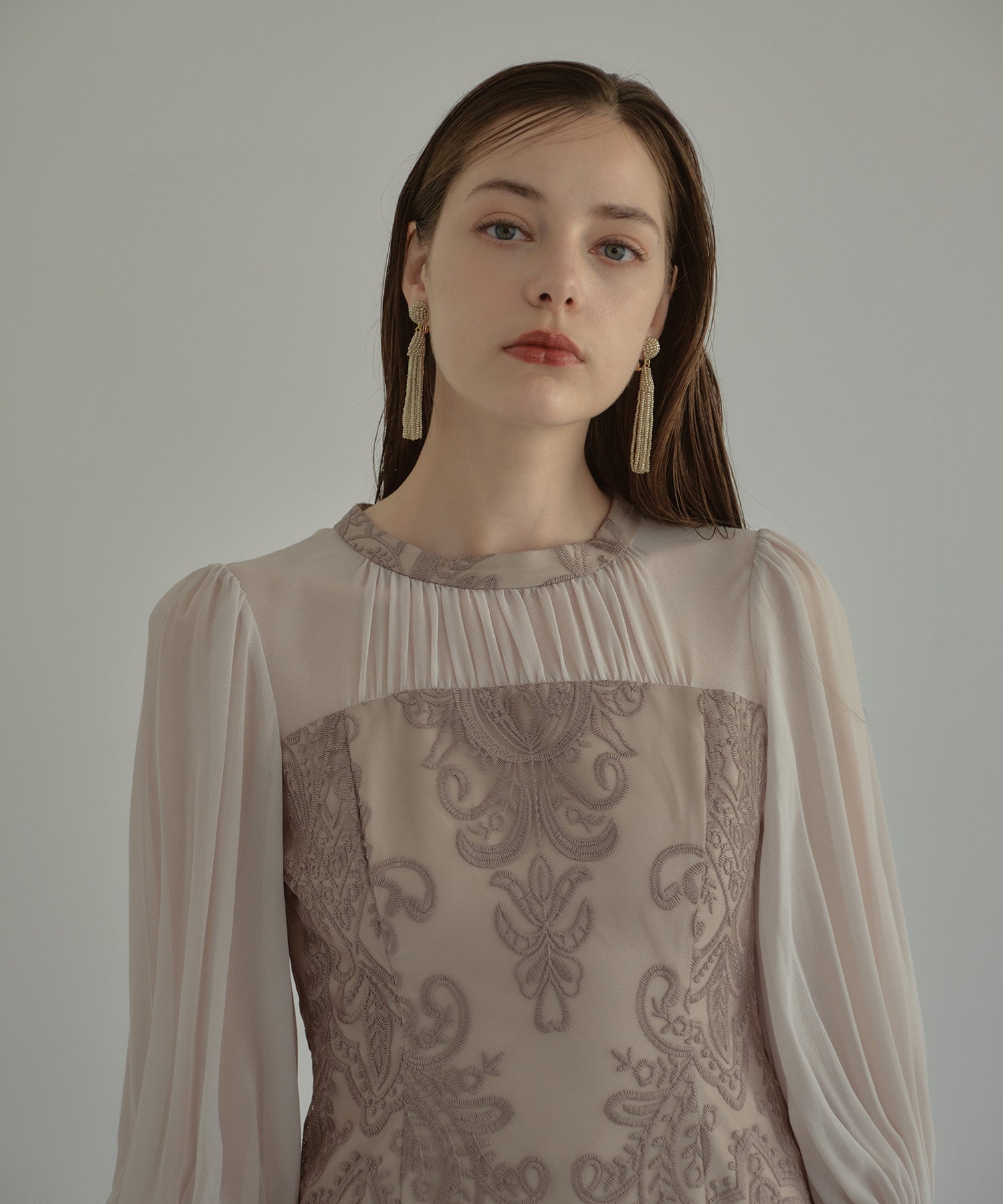 DAMASK GATHER DRESS